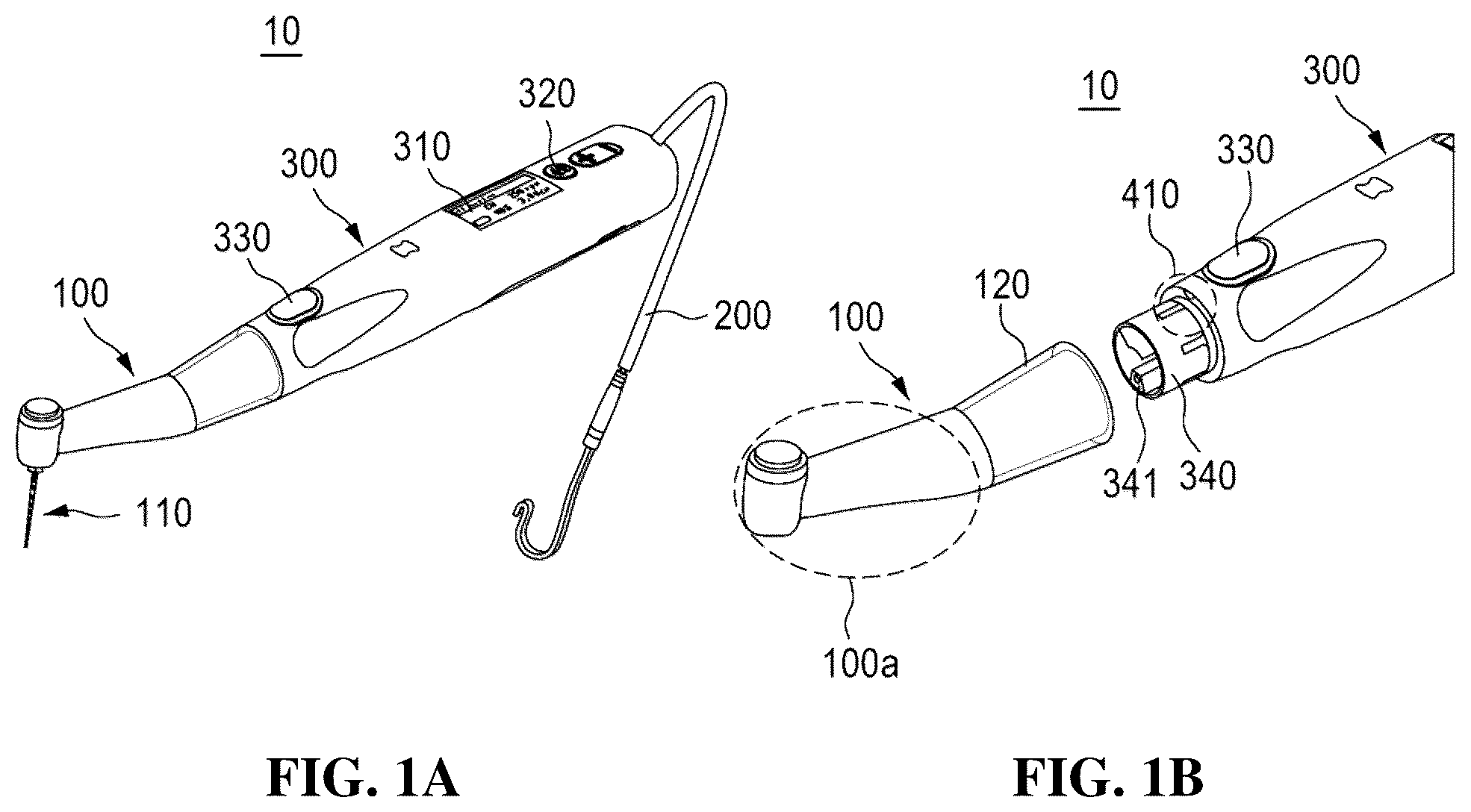 Patent US12090017 Figure 1 – Handpiece having root canal length measurement function