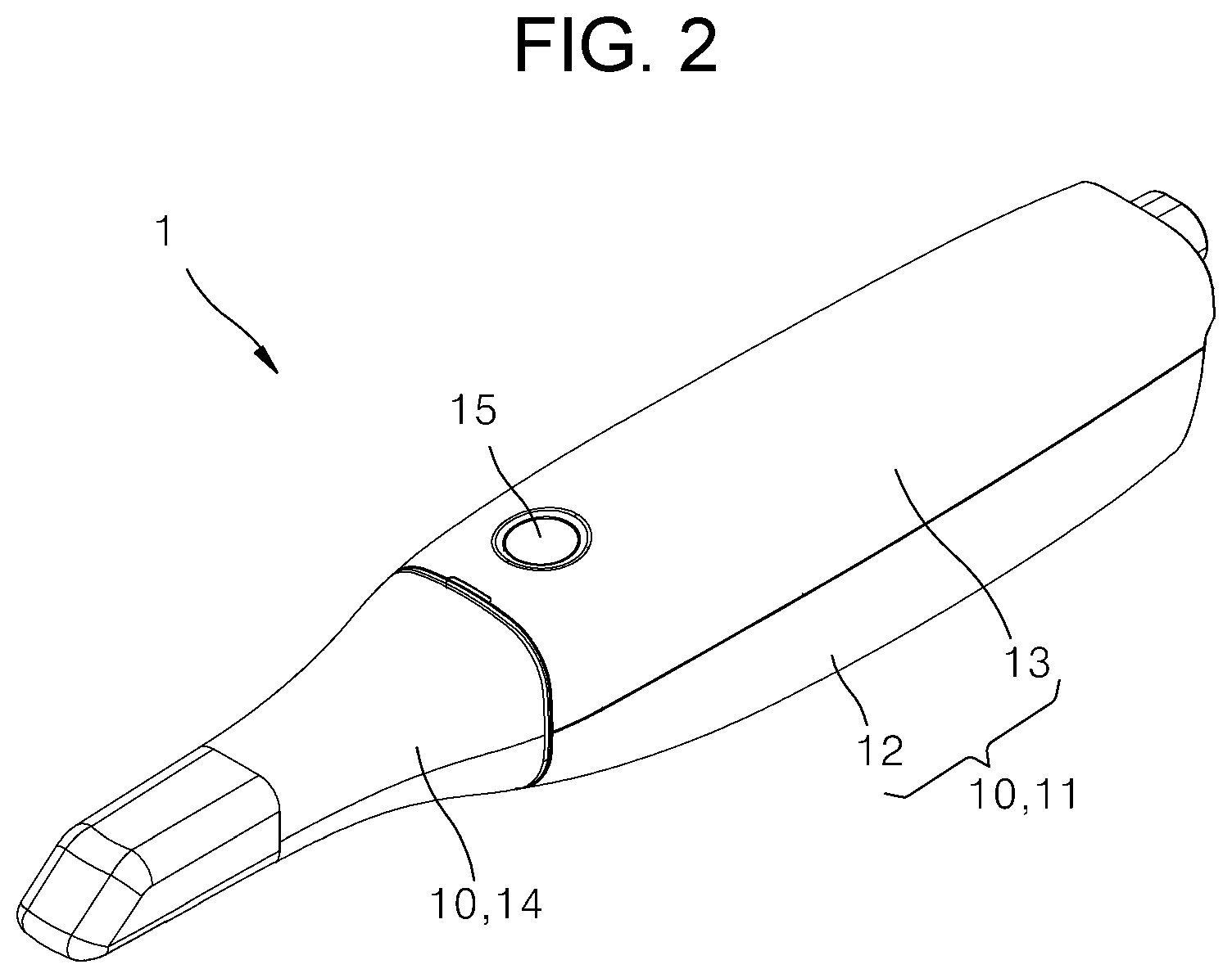 Patent US12090026 Figure 2 – Three-dimensional intraoral scanner