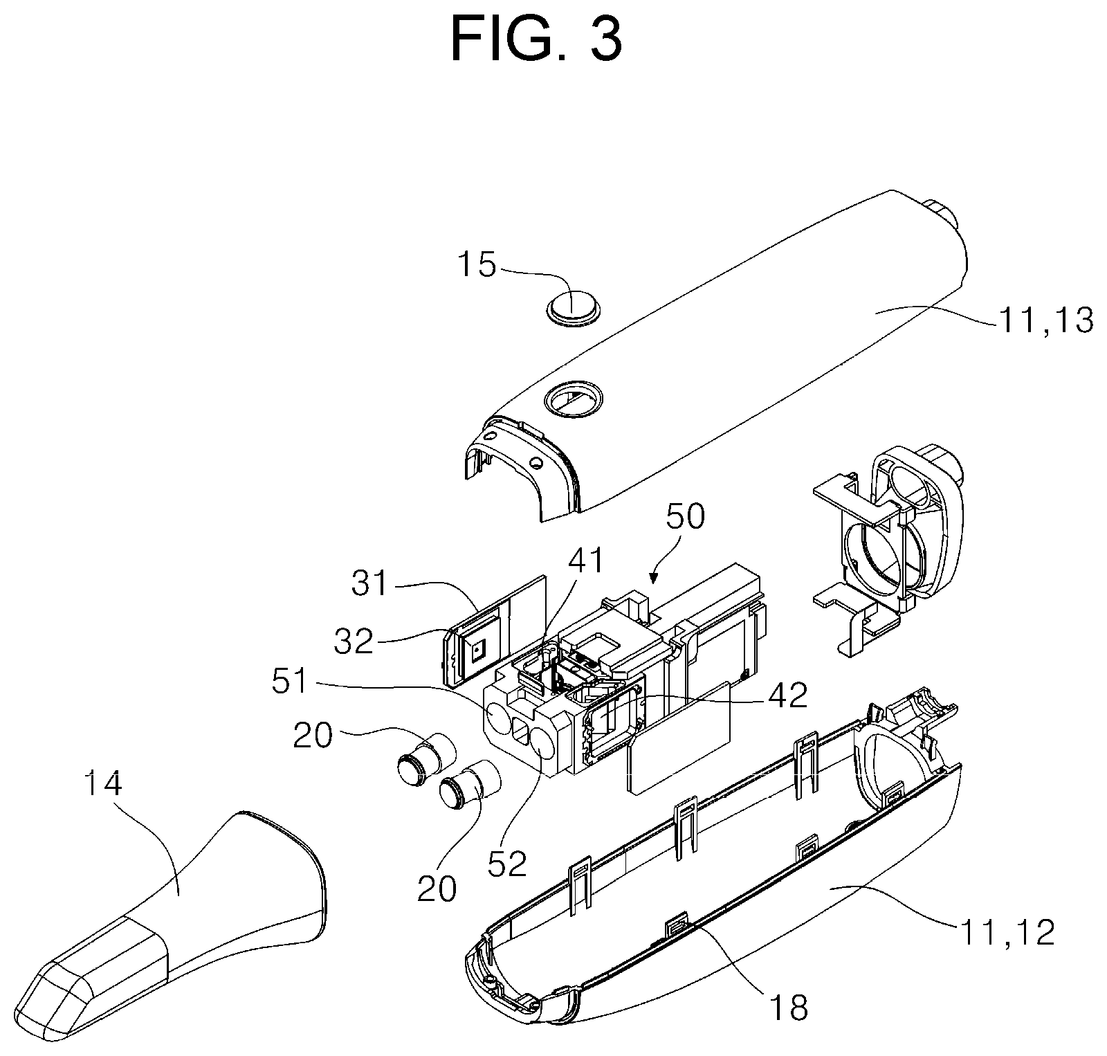 Patent US12090026 Figure 3 – Three-dimensional intraoral scanner