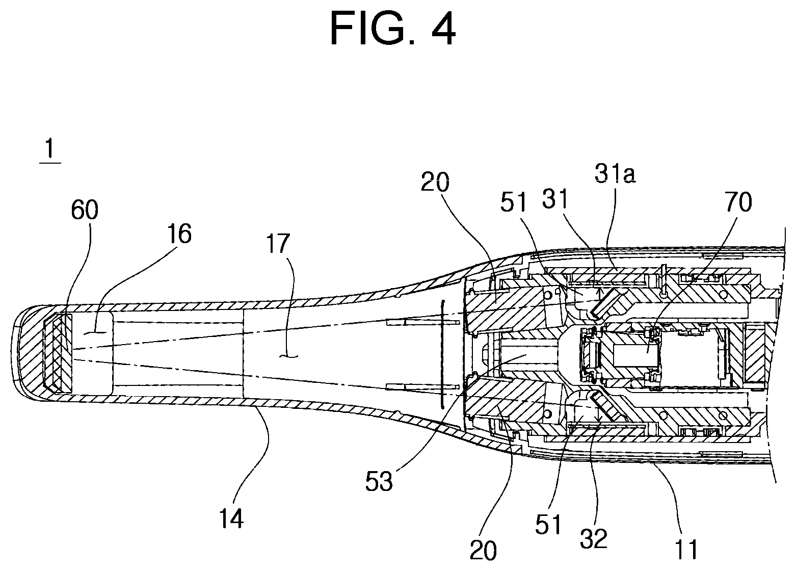 Patent US12090026 Figure 4 – Three-dimensional intraoral scanner