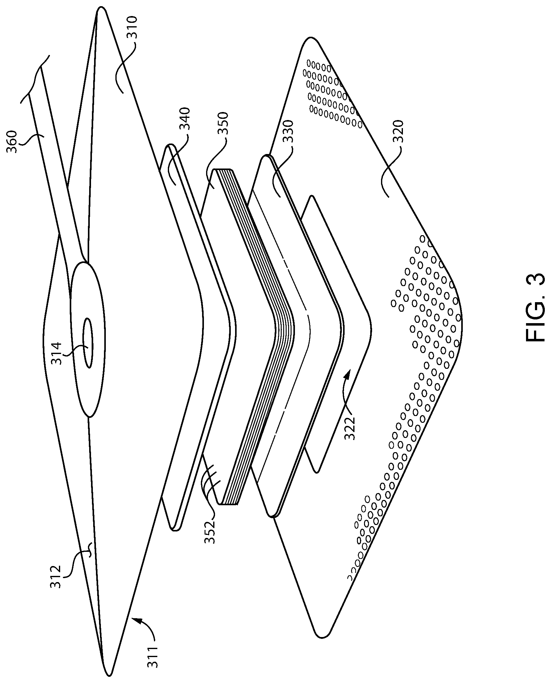 Patent US12090030 Figure 3 – Wound exudate management systems