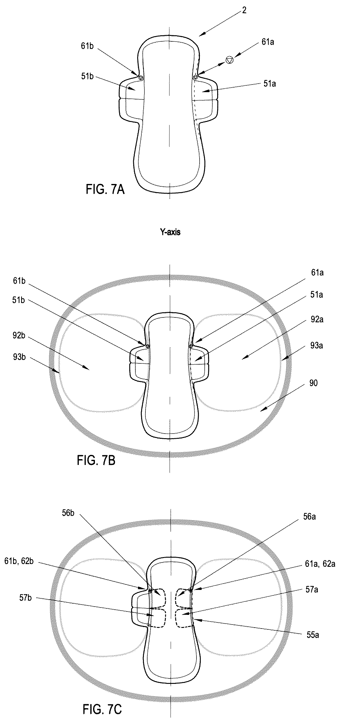 Patent US12090033 Figure 8 – System of pantiliners and menstrual pads