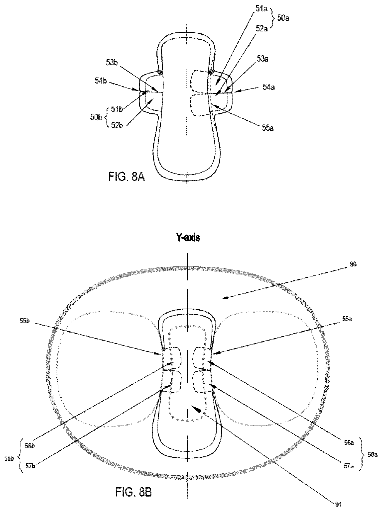 Patent US12090033 Figure 9 – System of pantiliners and menstrual pads