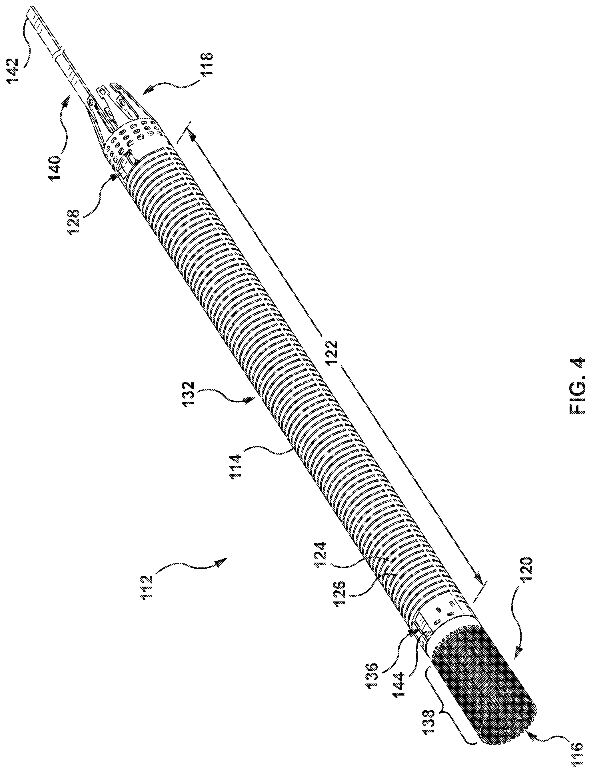Patent US12090051 Figure 4 – Delivery device having a capsule for delivering a prosthesis and a pull wire for steering the capsule