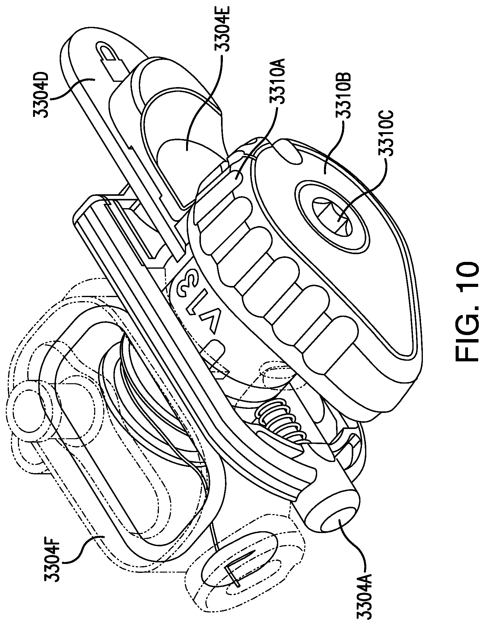 Patent US12090053 Figure 10 – Medical device delivery system with locking system
