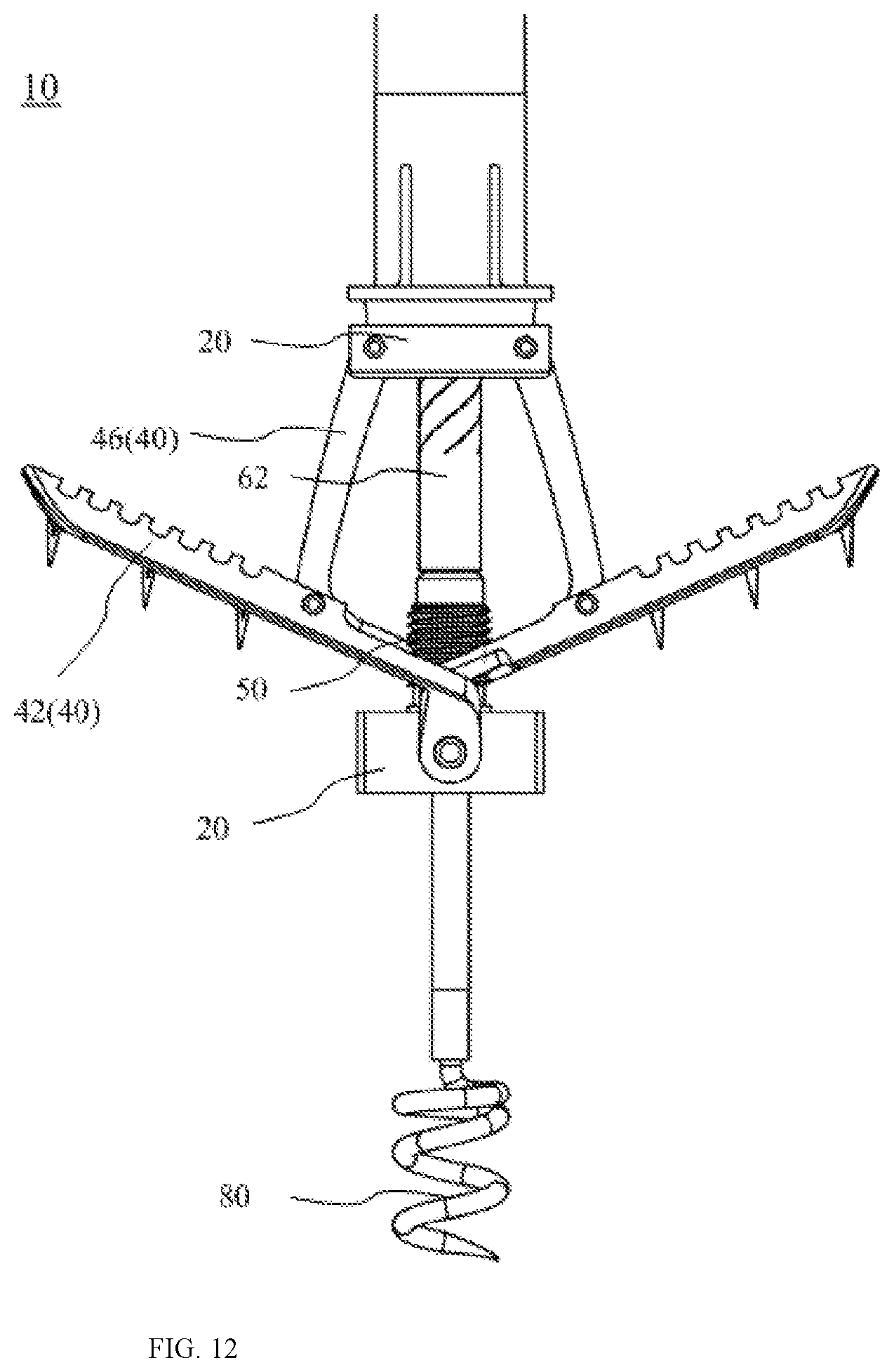 Patent US12090055 Figure 8 – Clamping instrument