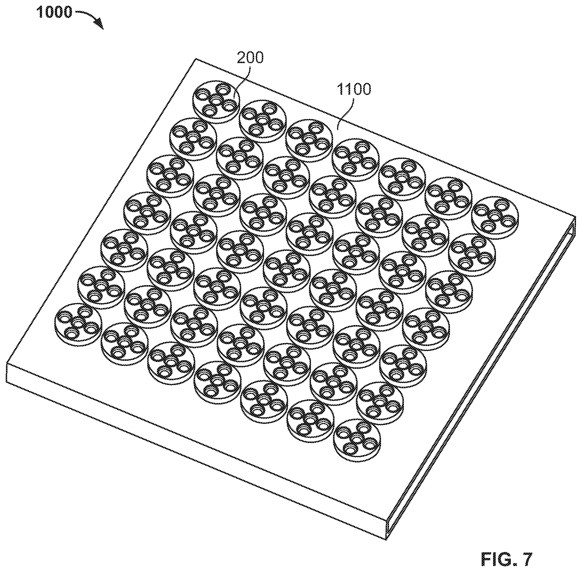 Patent US12090056 Figure 7 – Multi-stage additive manufacturing process with inserts