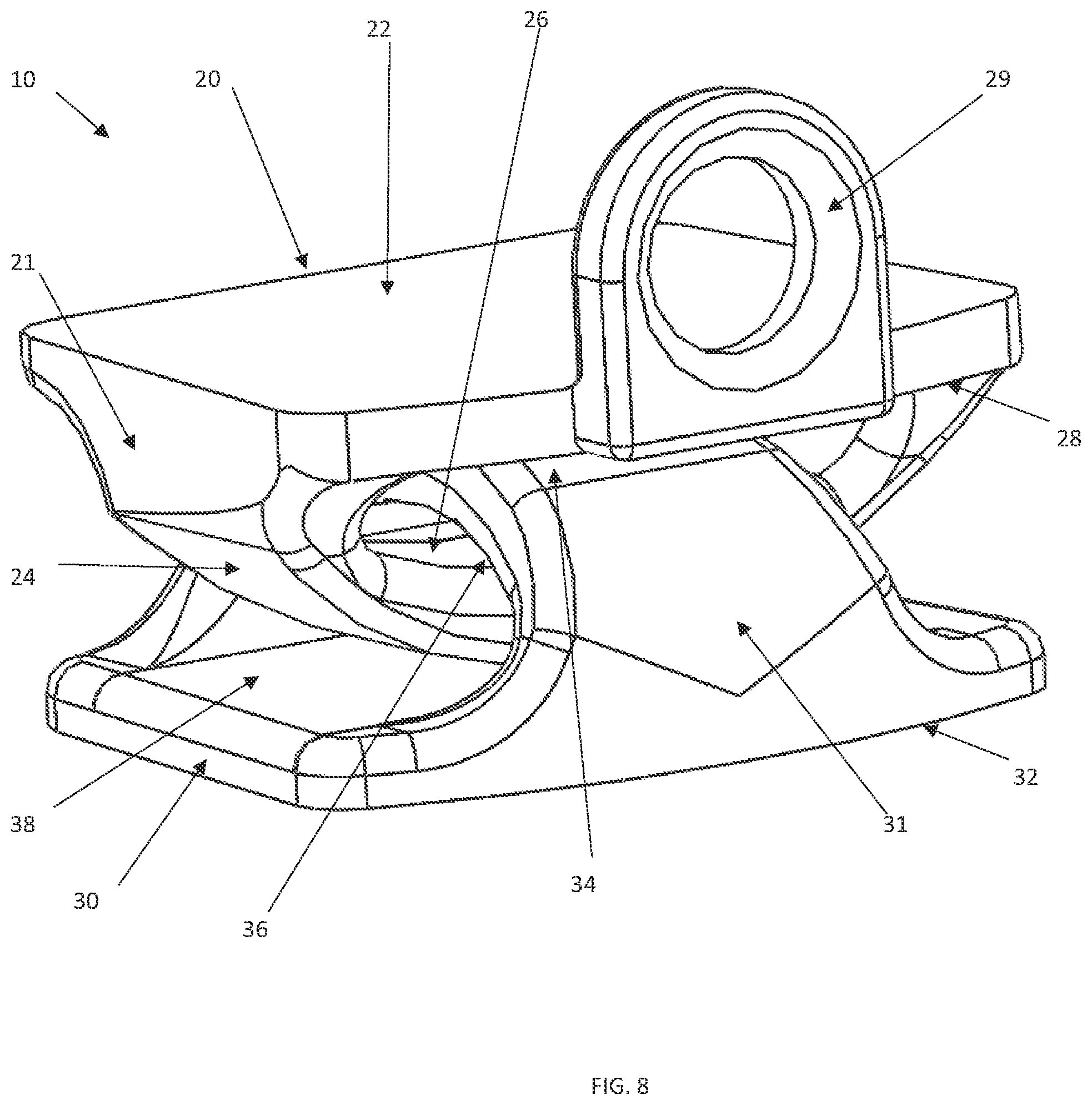 Patent US12090059 Figure 5 – Interlocking spinal disc prosthetic