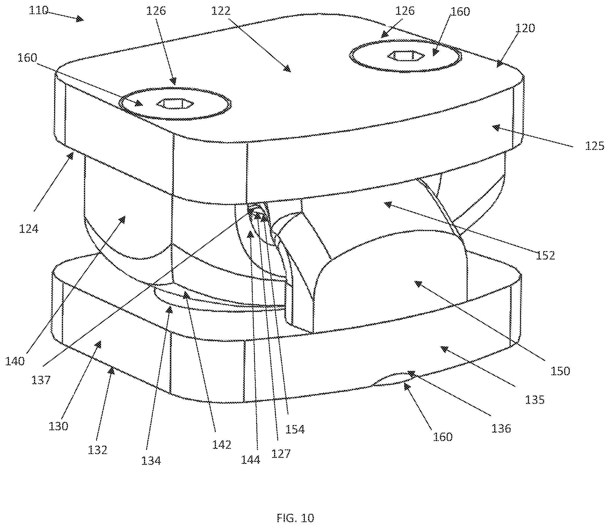 Patent US12090059 Figure 7 – Interlocking spinal disc prosthetic