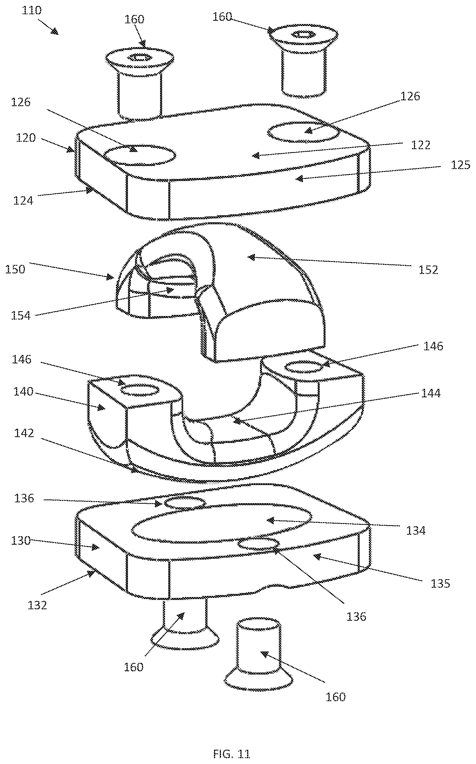 Patent US12090059 Figure 8 – Interlocking spinal disc prosthetic