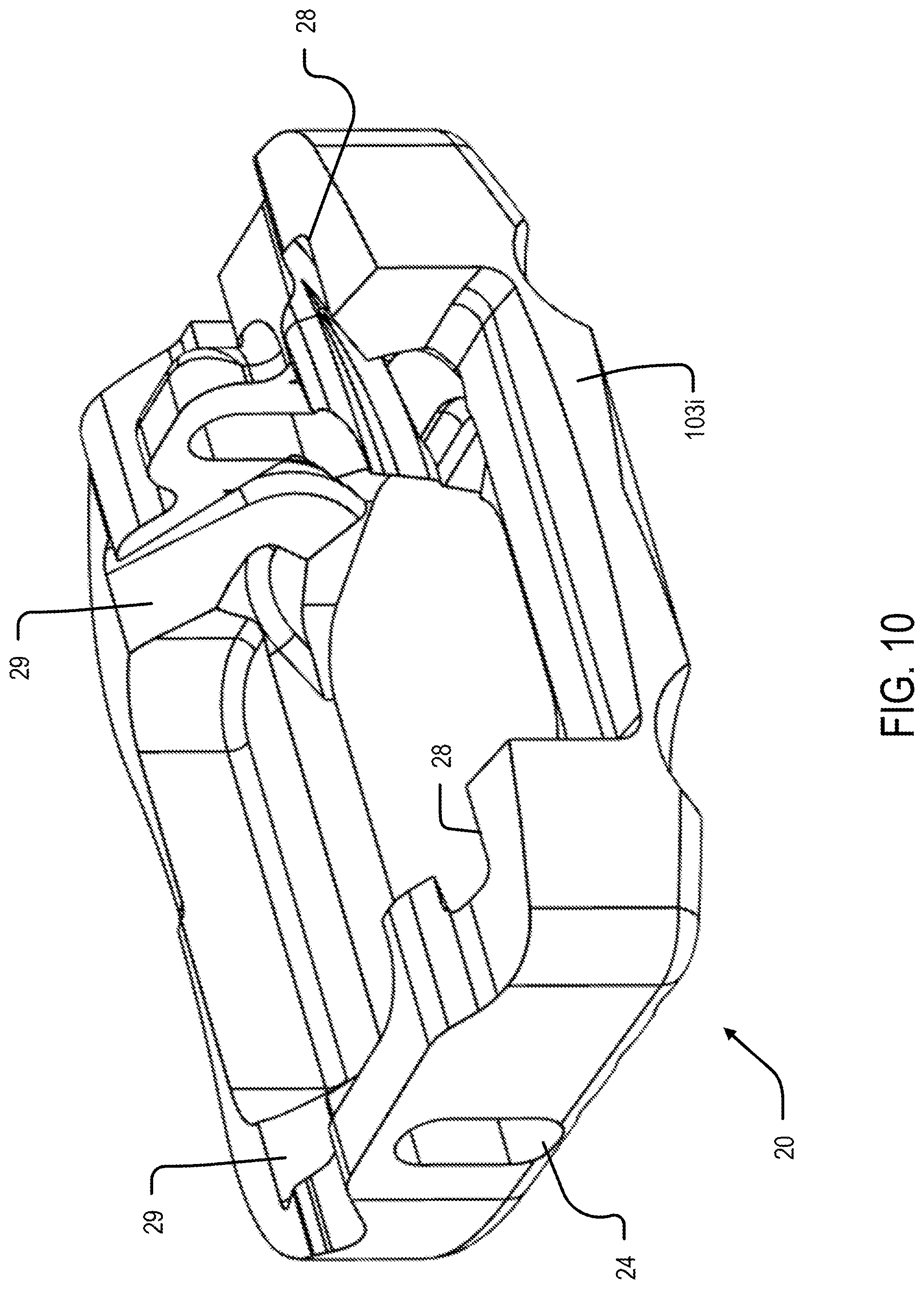Patent US12090061 Figure 11 – Dual wedge expandable implant with eyelets, system, and method of use