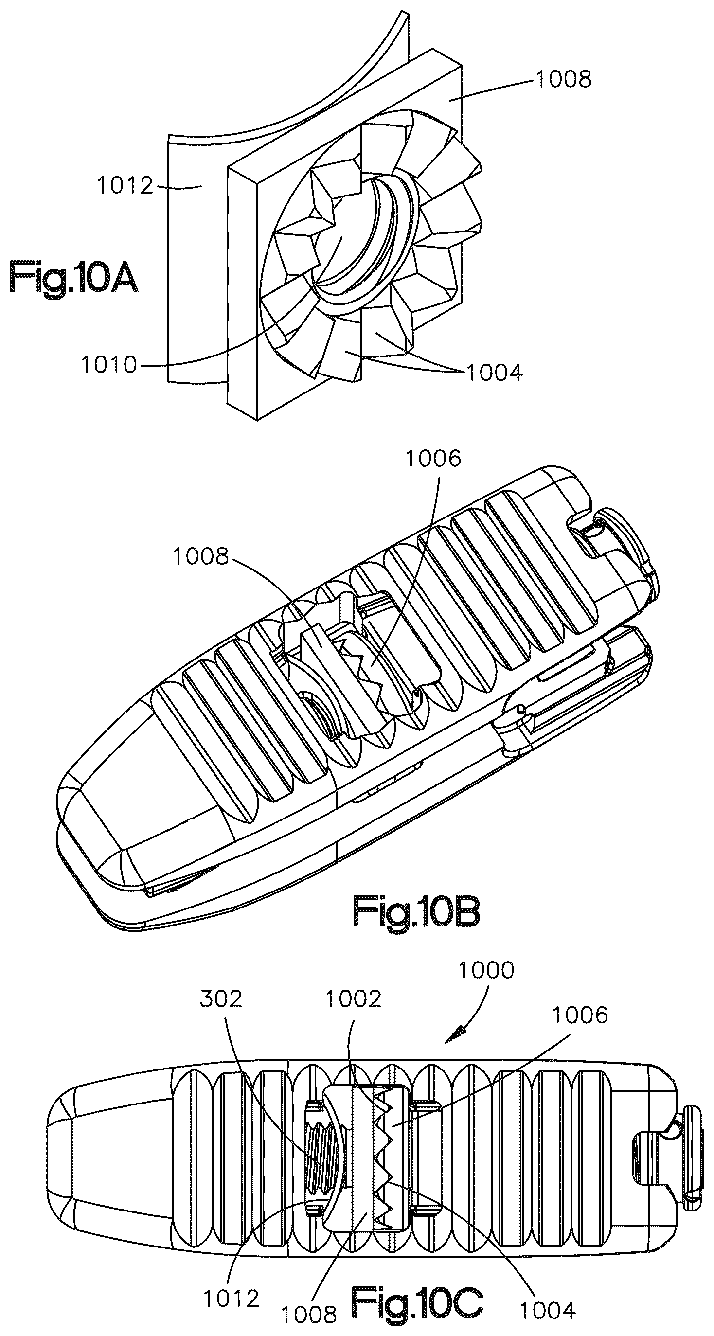 Patent US12090064 Figure 12 – Stabilization members for expandable intervertebral implants, and related systems and methods