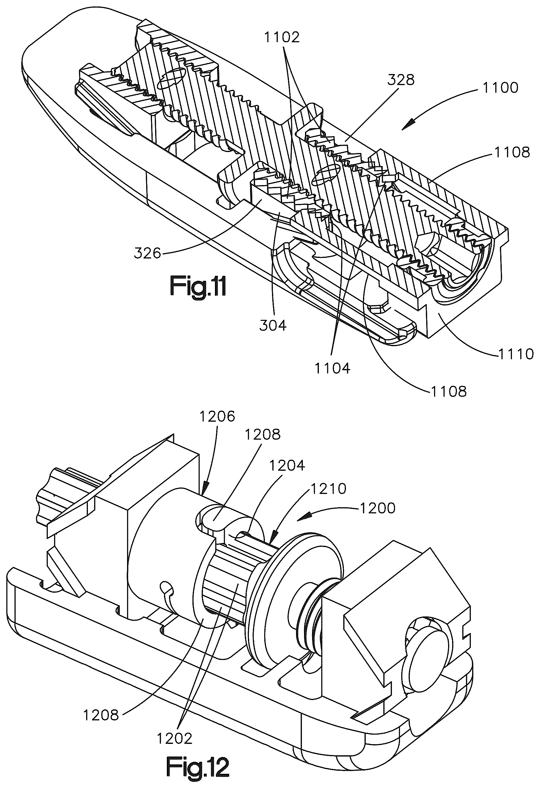 Patent US12090064 Figure 13 – Stabilization members for expandable intervertebral implants, and related systems and methods