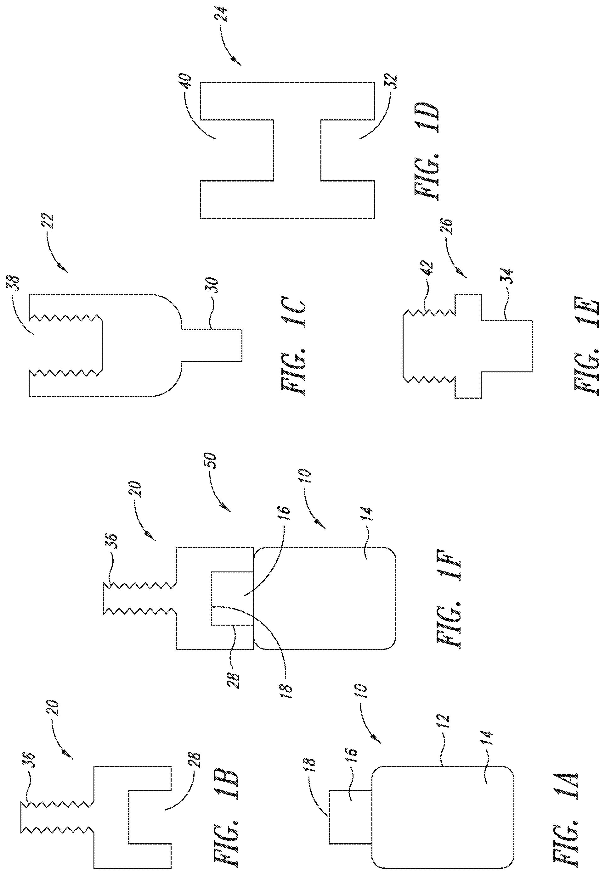 Patent US12090066 Figure 1 – Multi-piece implantable joint prosthesis