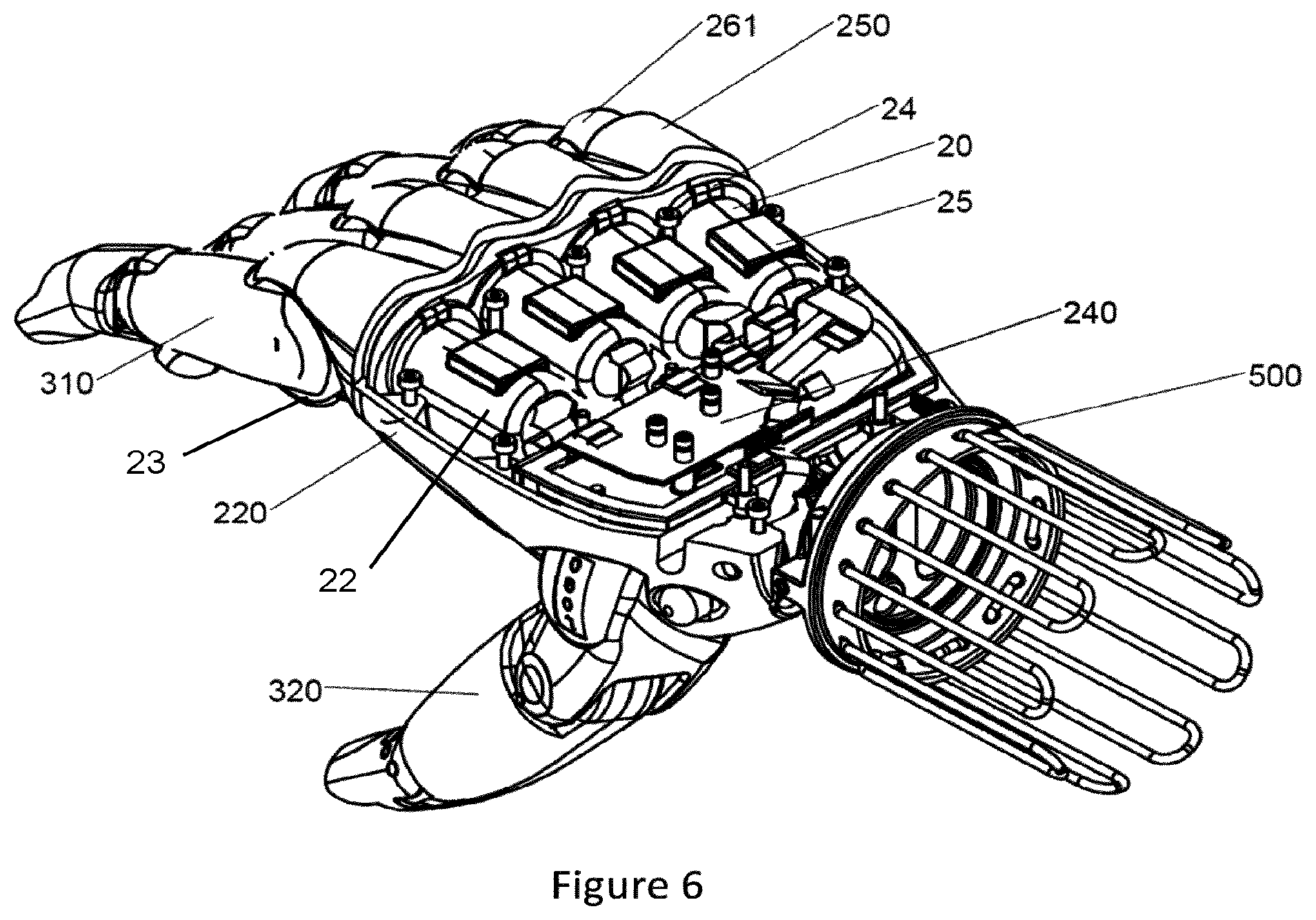 Patent US12090068 Figure 7 – Automated hand