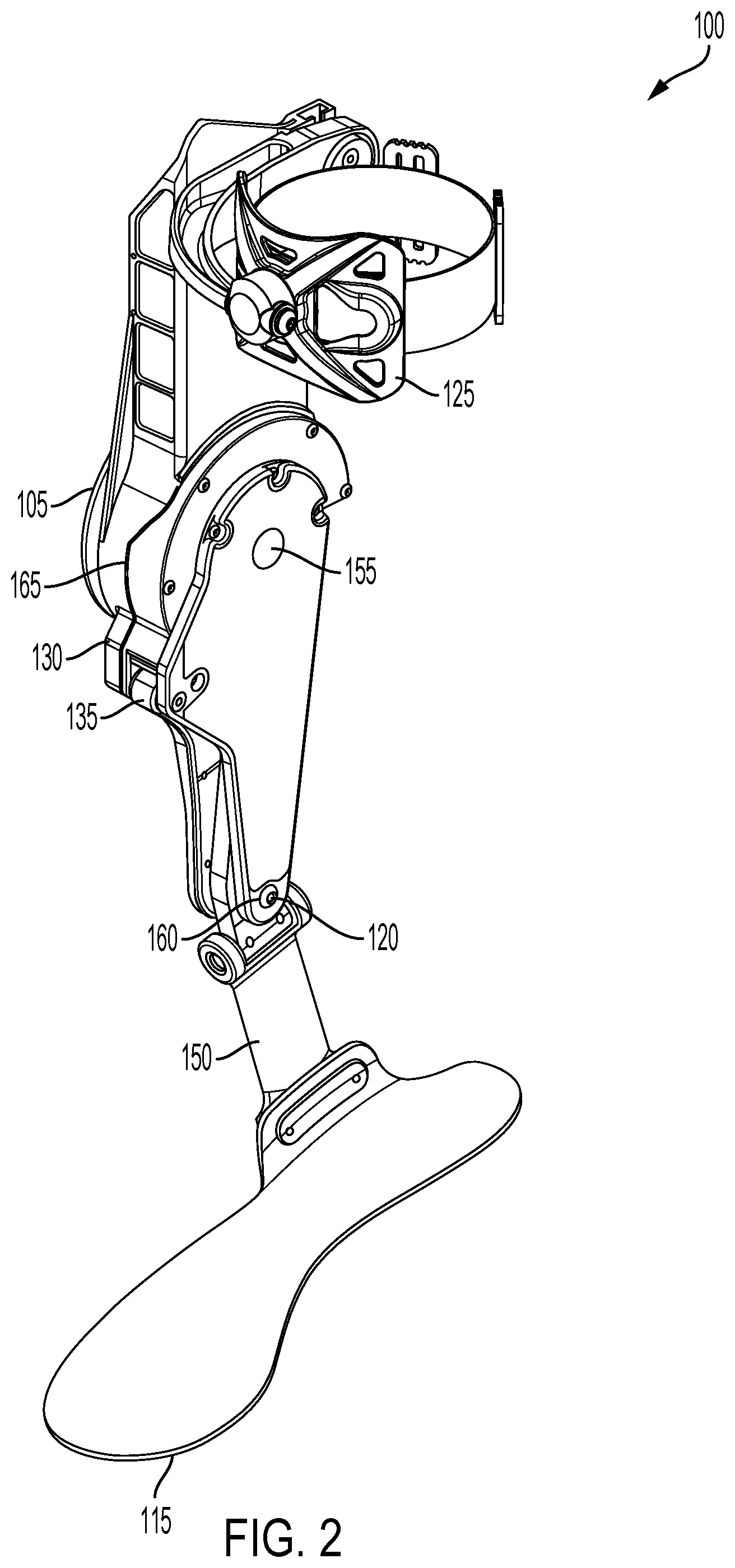 Patent US12090069 Figure 2 – Systems and methods for a water resistant active exoskeleton
