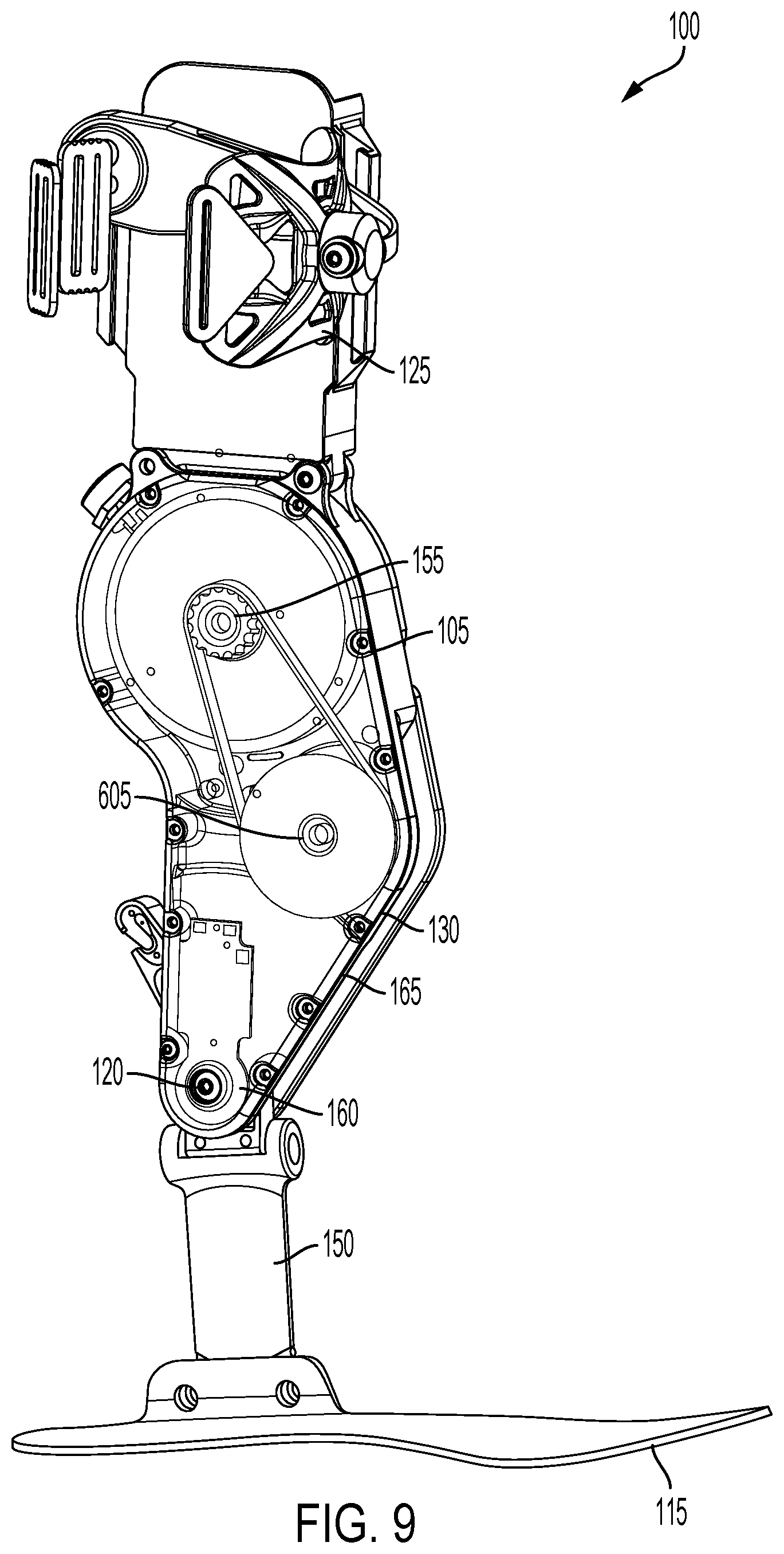 Patent US12090069 Figure 9 – Systems and methods for a water resistant active exoskeleton