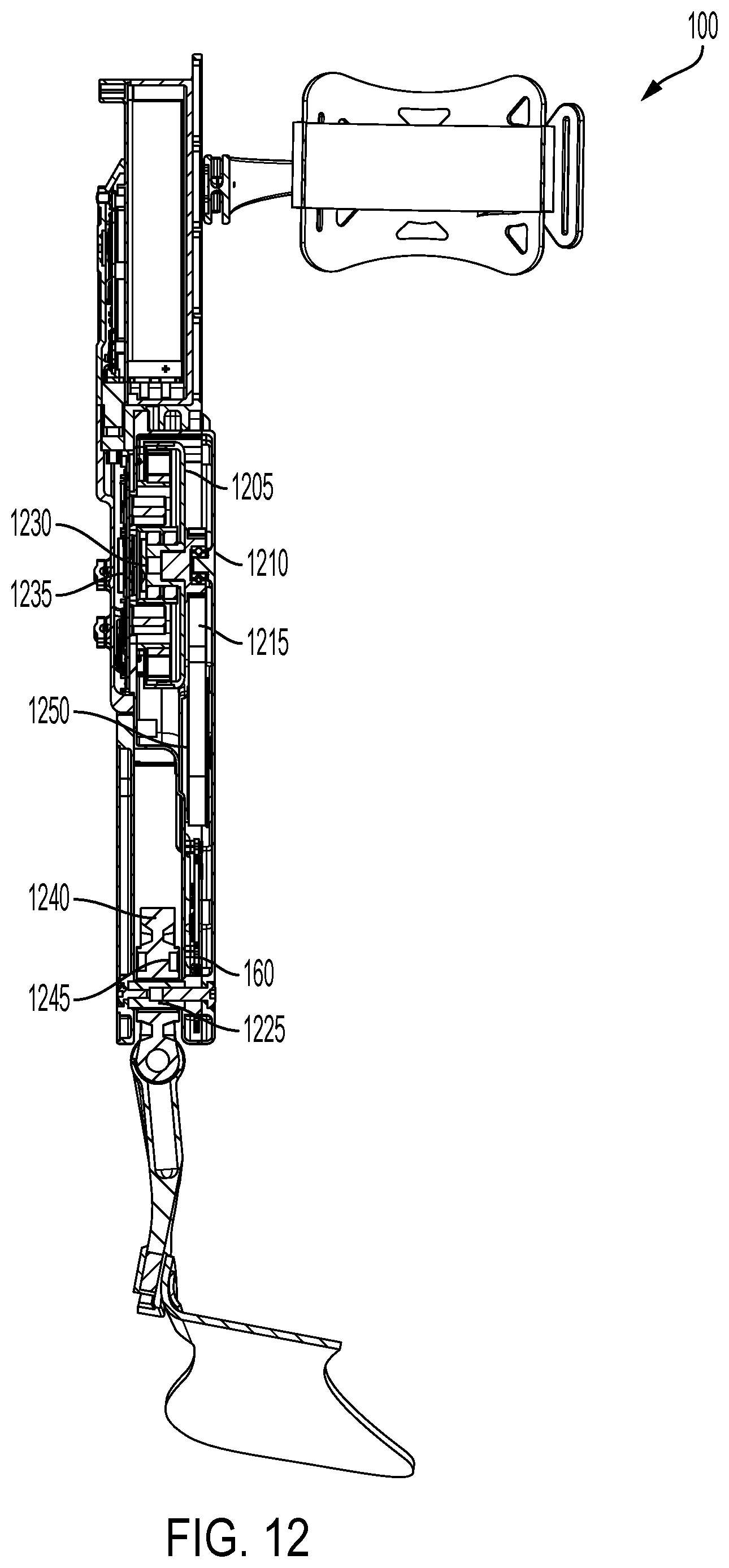 Patent US12090069 Figure 12 – Systems and methods for a water resistant active exoskeleton