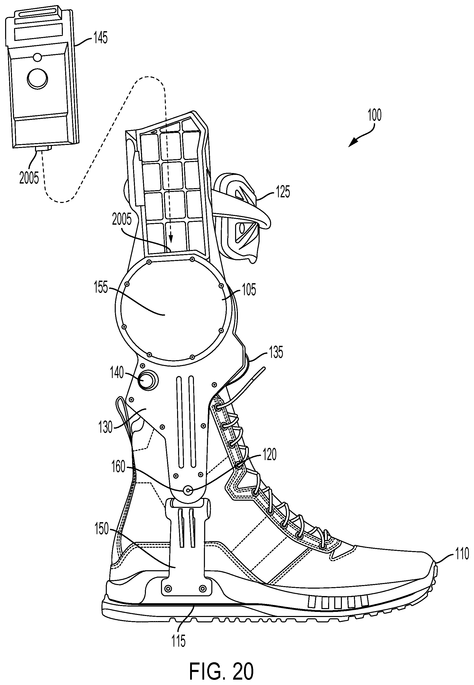 Patent US12090069 Figure 20 – Systems and methods for a water resistant active exoskeleton
