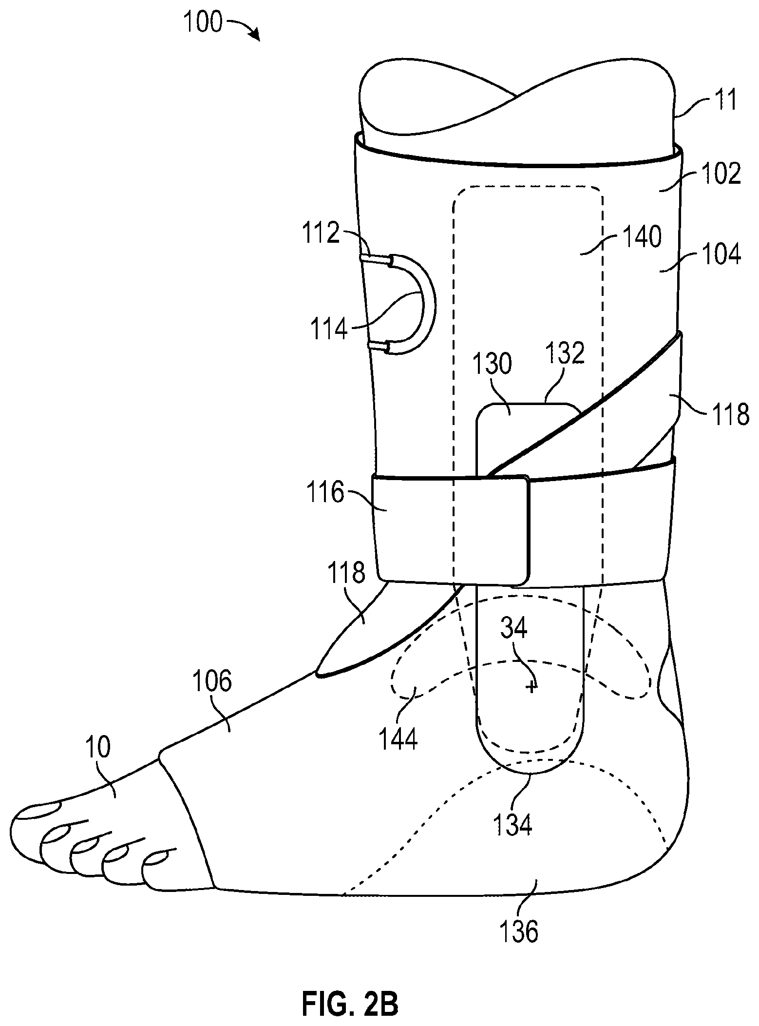 Patent US12090077 Figure 3 – Ankle brace