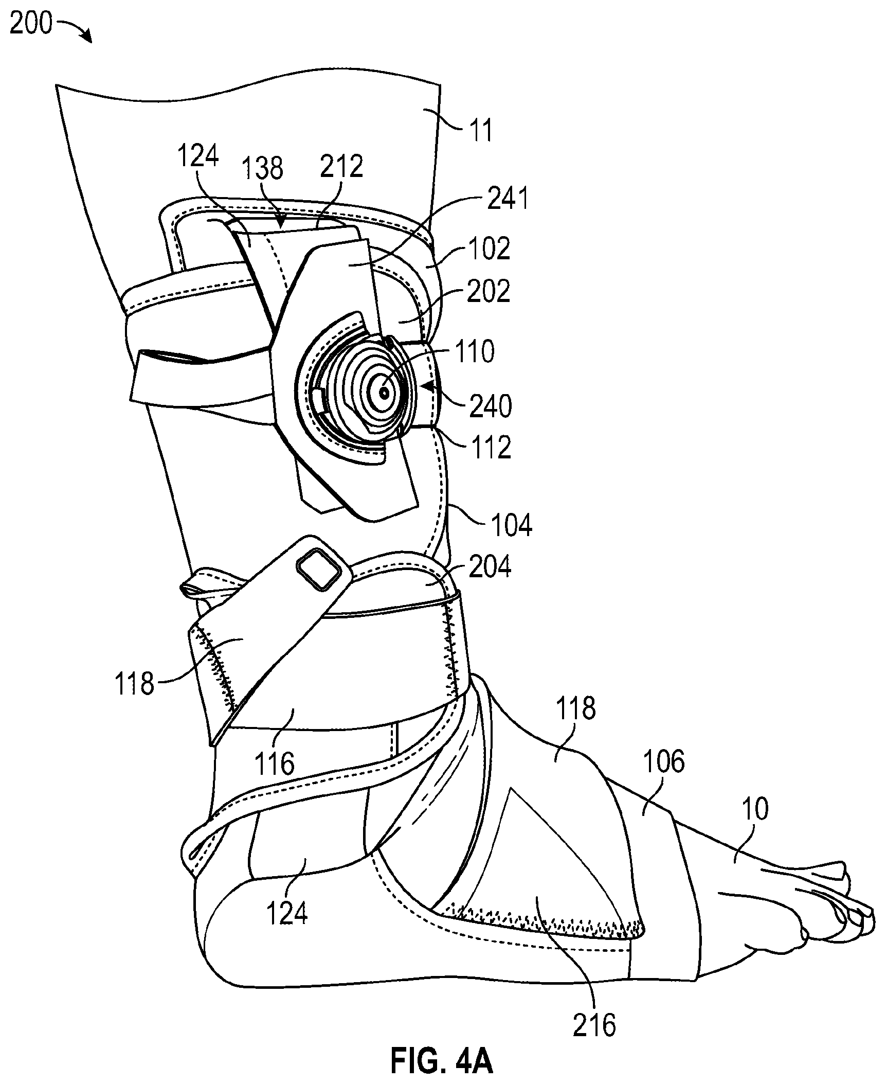 Patent US12090077 Figure 5 – Ankle brace