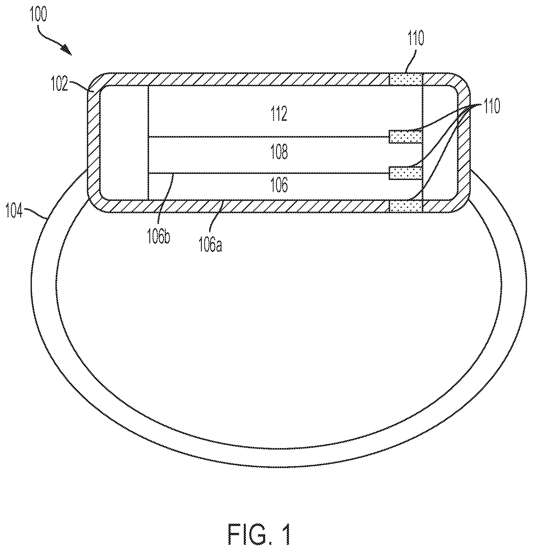 Patent US12090086 Figure 1 – Methods and systems for dissipating thermal loads in wearable devices