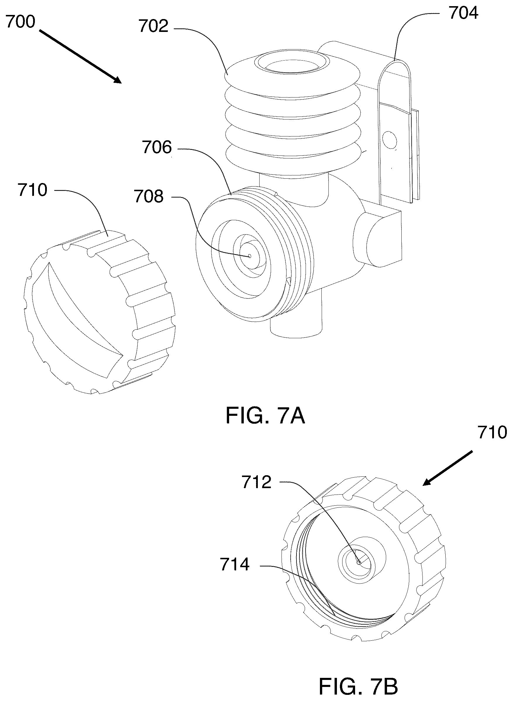 Patent US12090087 Figure 7 – Hydrodynamically actuated preservative free dispensing system having a collapsible liquid reservoir