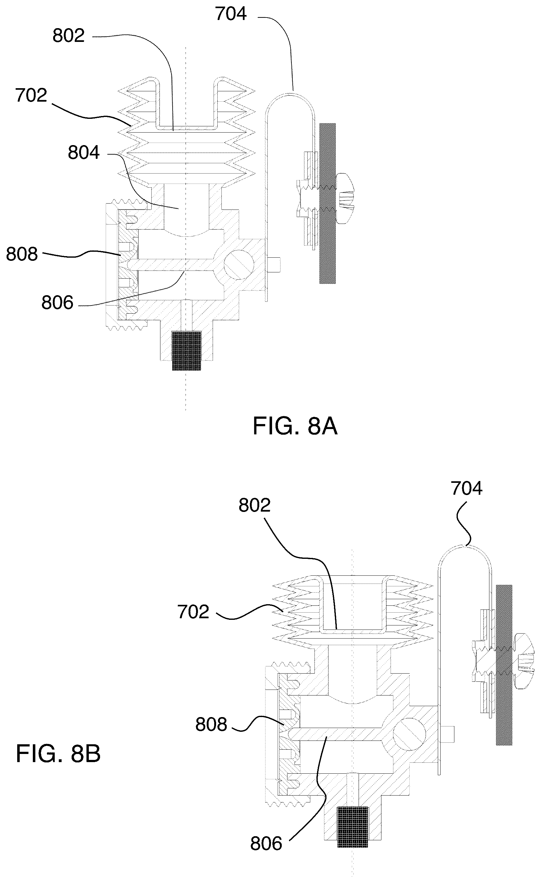 Patent US12090087 Figure 8 – Hydrodynamically actuated preservative free dispensing system having a collapsible liquid reservoir