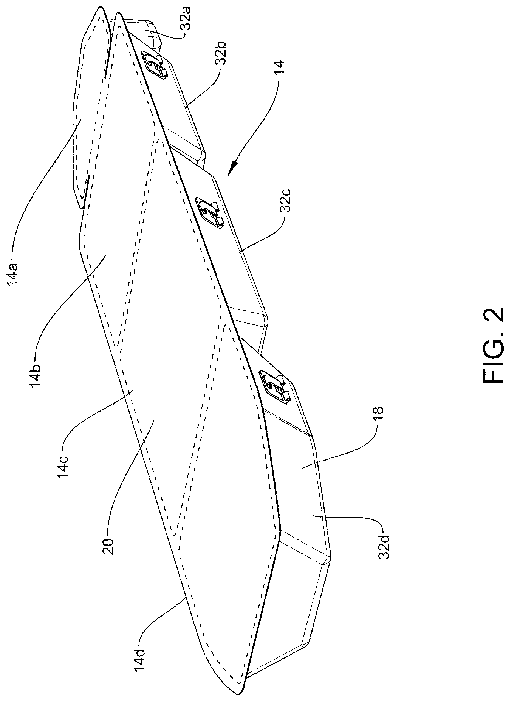 Patent US12090091 Figure 2 – Patient support apparatus and accessories therefor