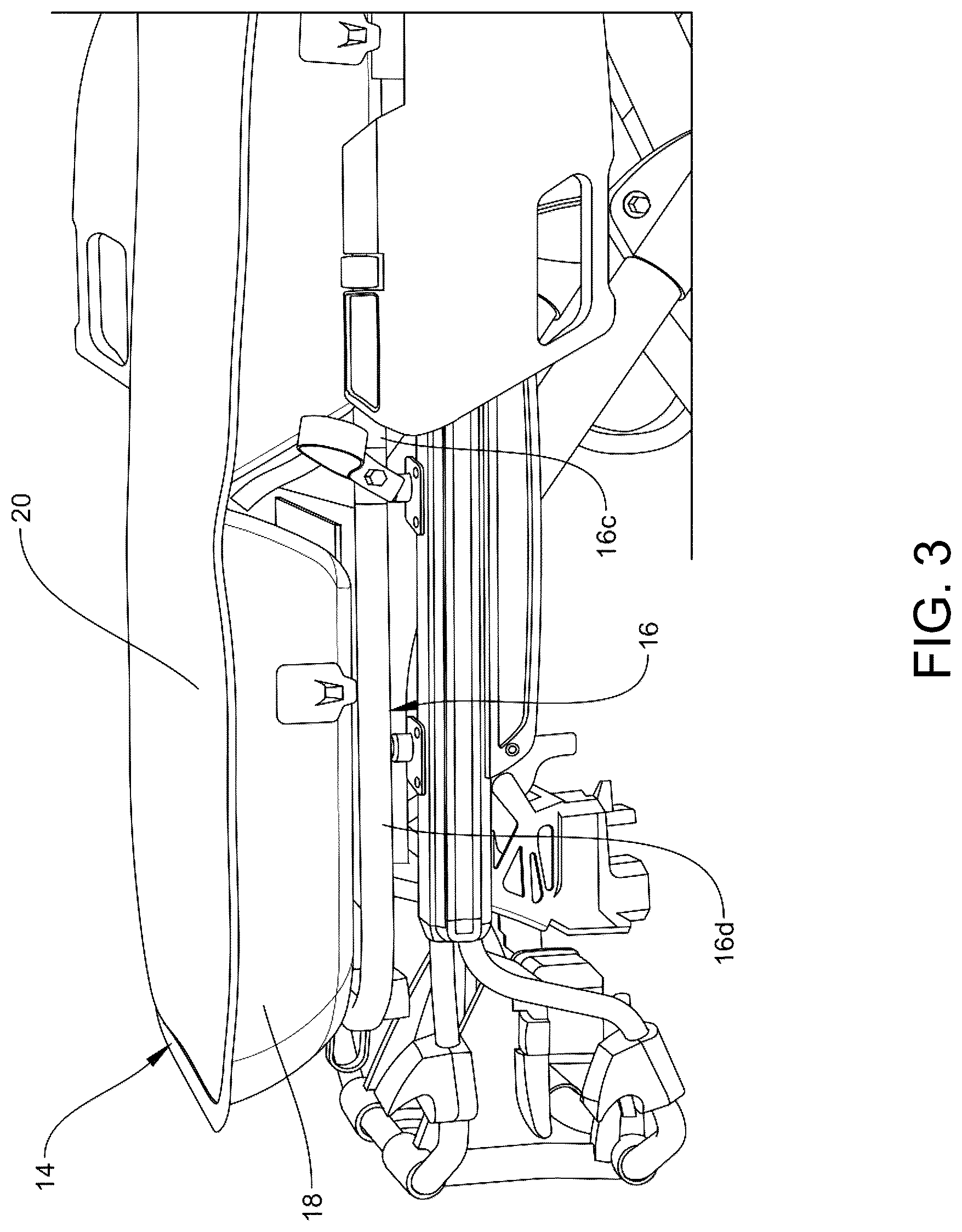 Patent US12090091 Figure 3 – Patient support apparatus and accessories therefor