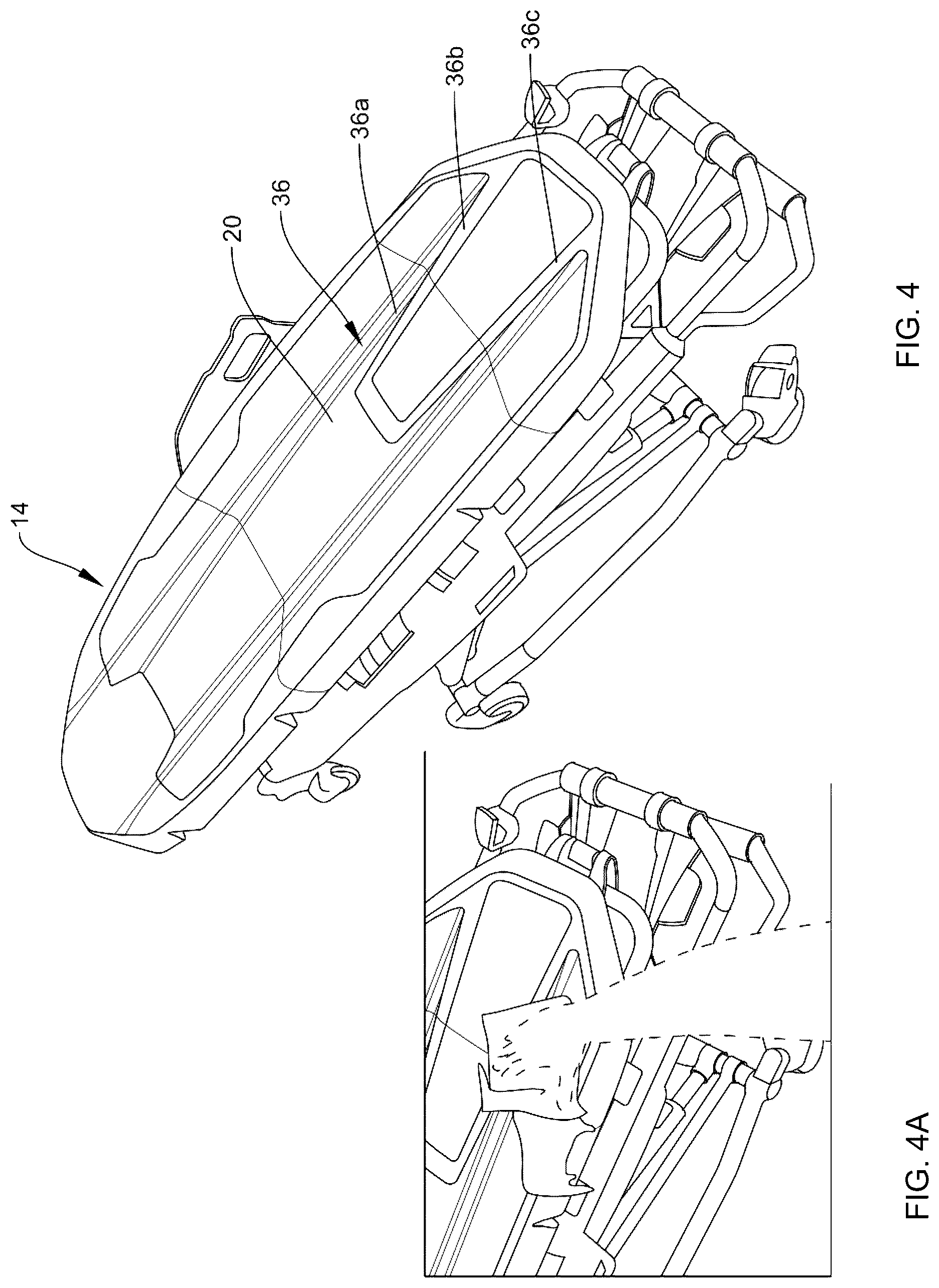 Patent US12090091 Figure 4 – Patient support apparatus and accessories therefor