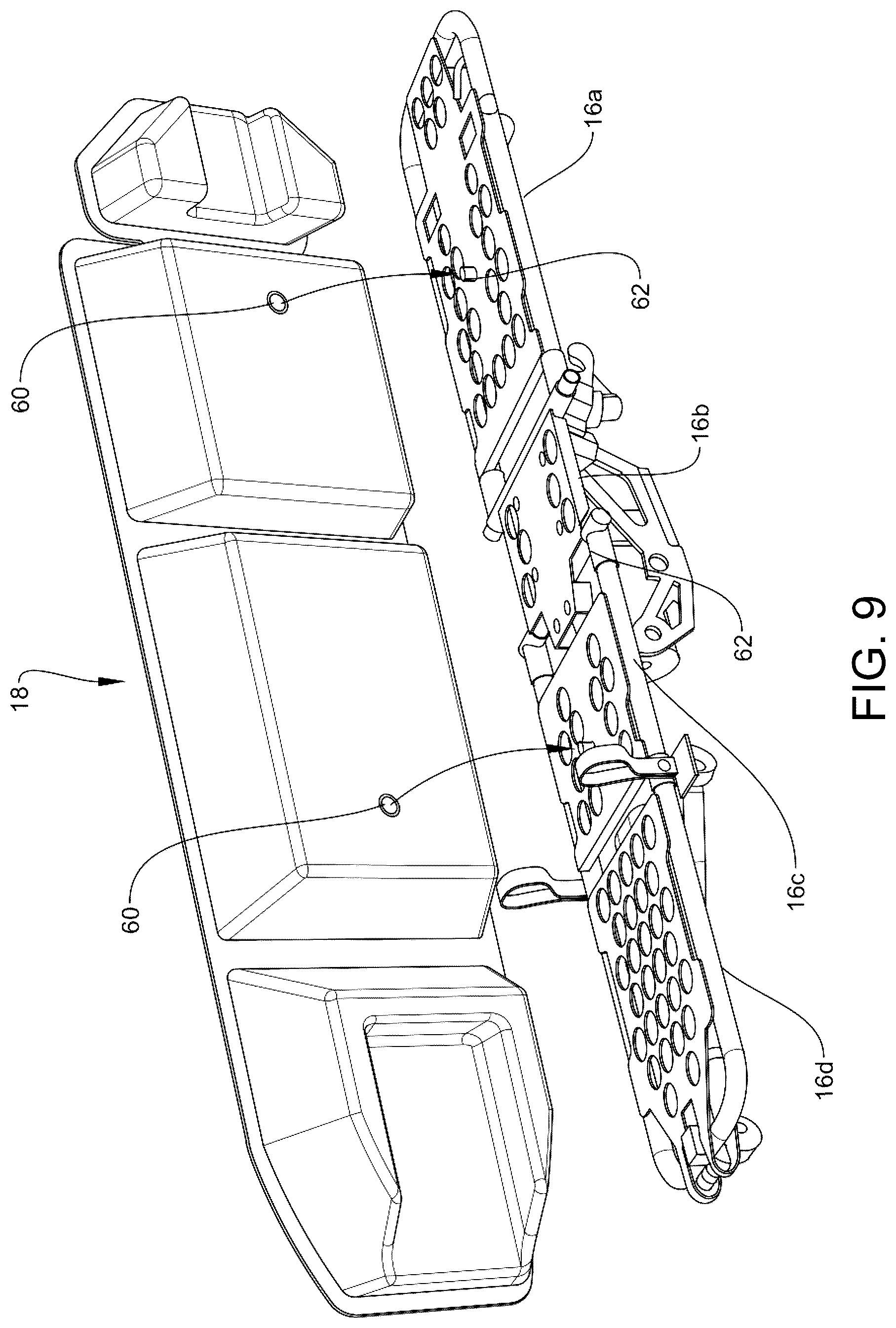Patent US12090091 Figure 10 – Patient support apparatus and accessories therefor
