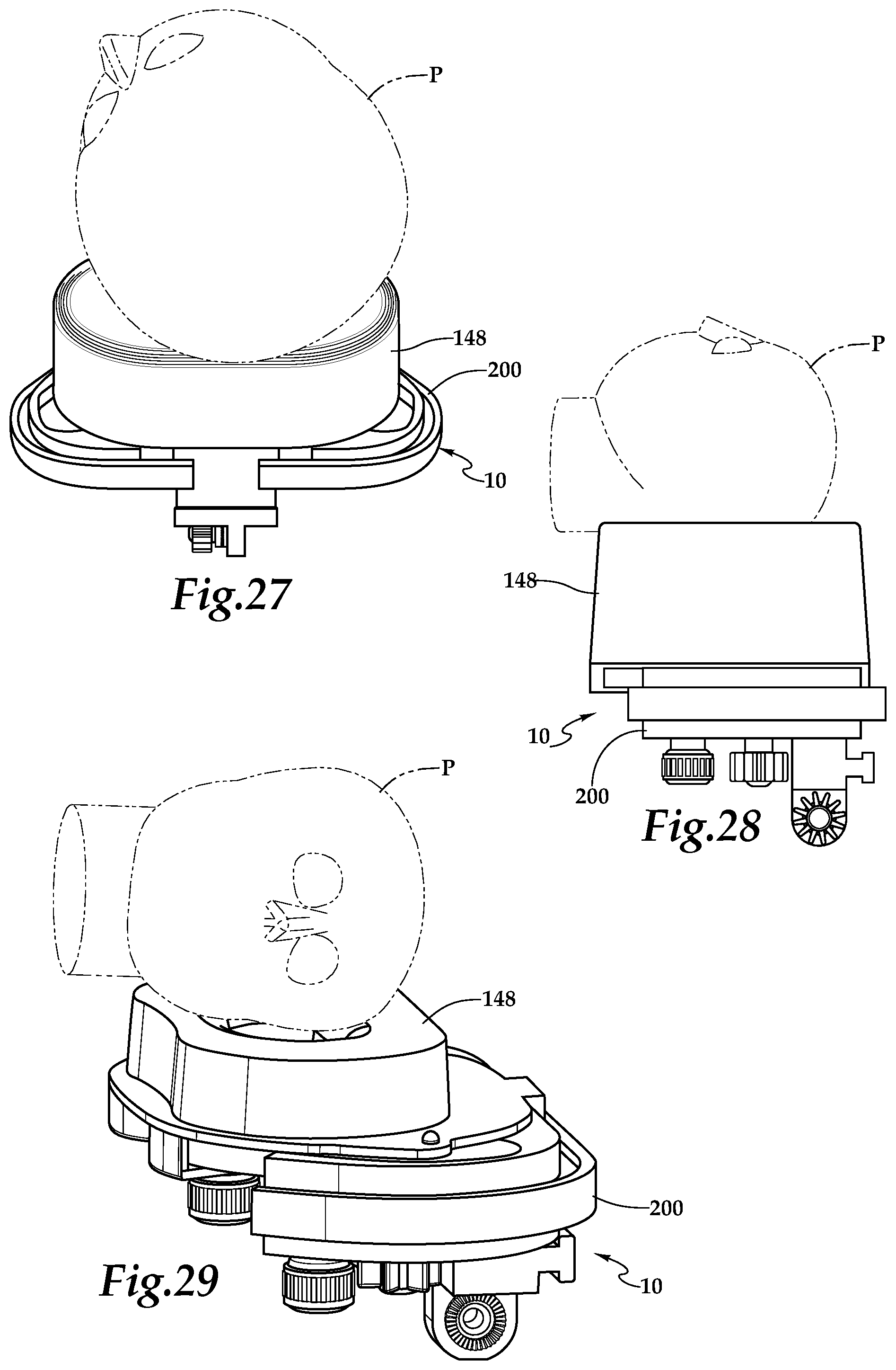 Patent US12090093 Figure 11 – Surgical universal headrest including skull pin holder assembly