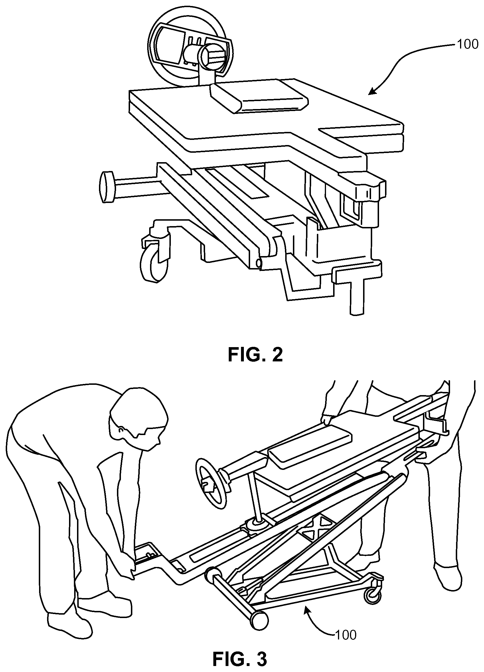 Patent US12090095 Figure 3 – Lower extremity positioning assembly and table extension