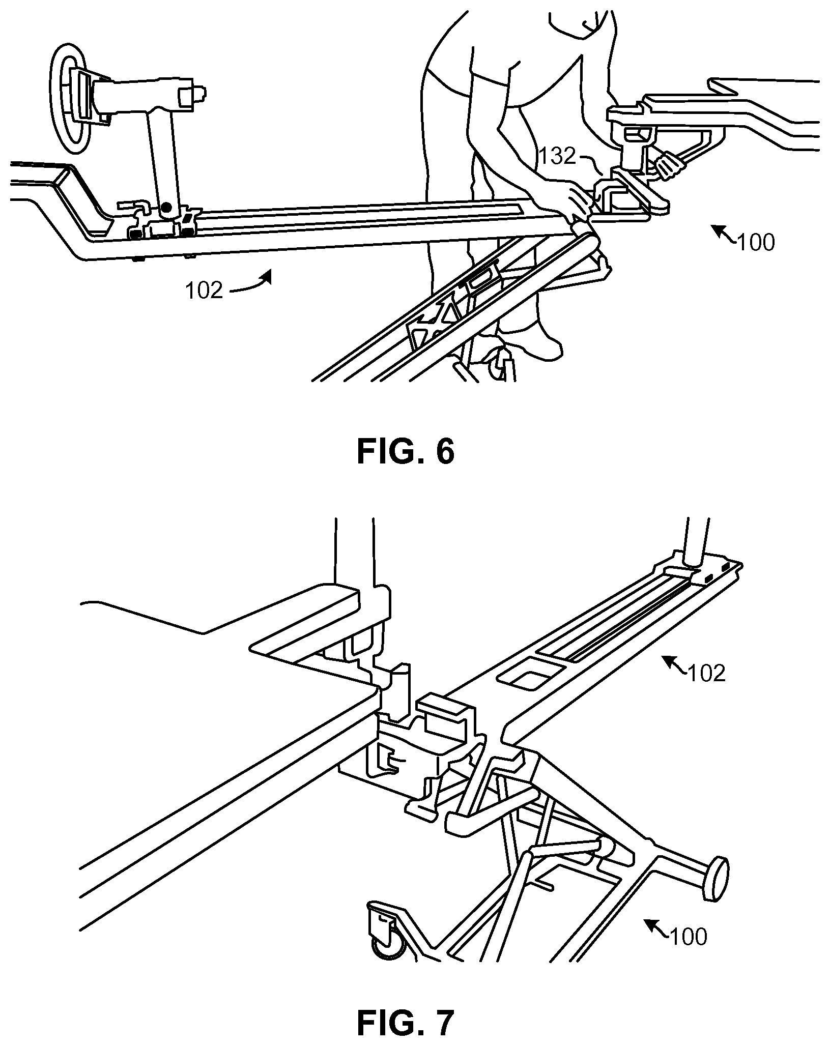 Patent US12090095 Figure 5 – Lower extremity positioning assembly and table extension