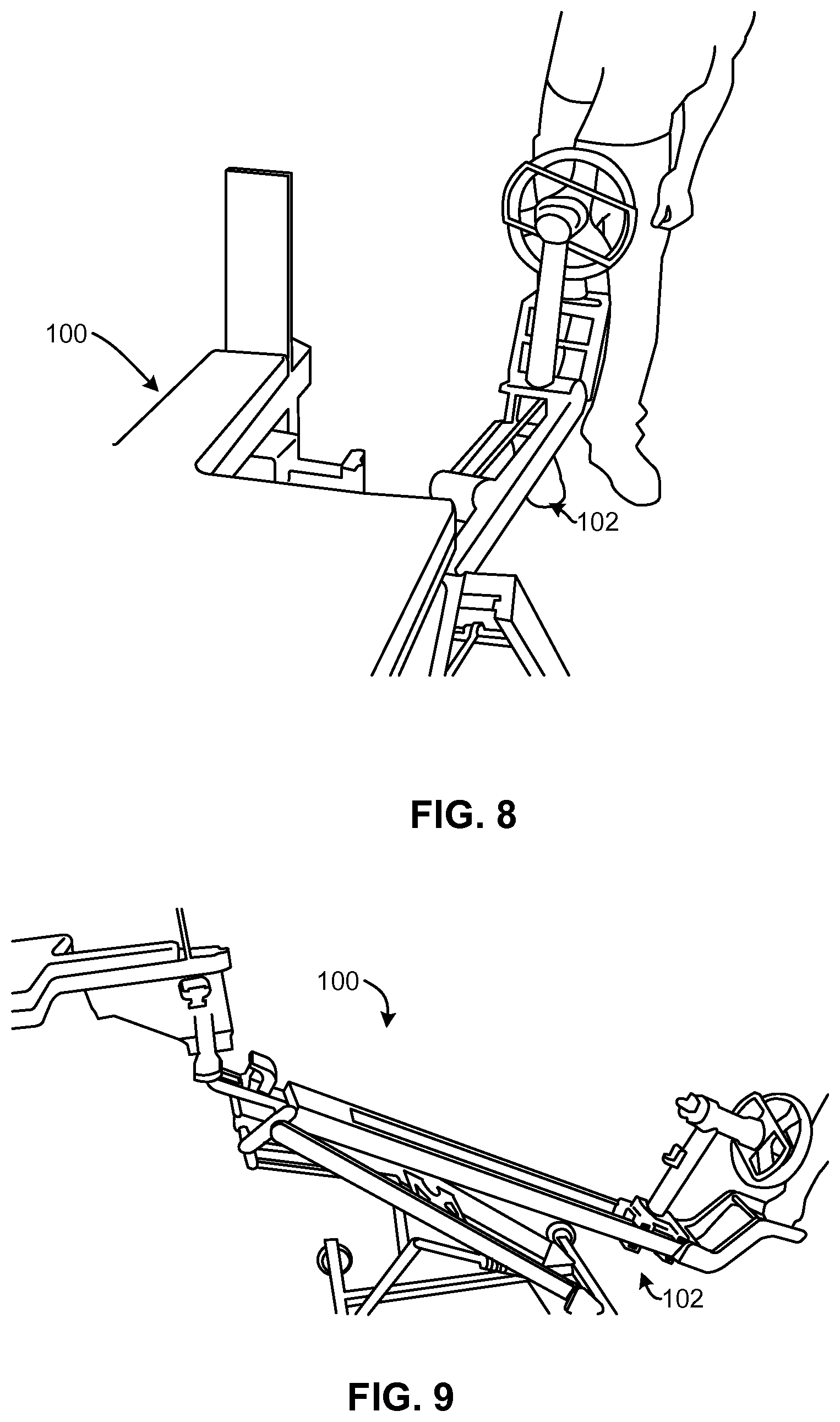 Patent US12090095 Figure 6 – Lower extremity positioning assembly and table extension