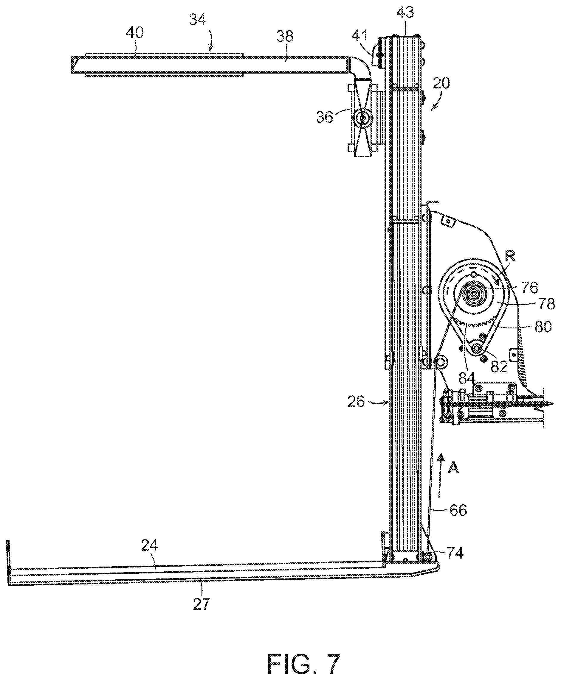 Patent US12090096 Figure 7 – Vehicle lift for mobility device