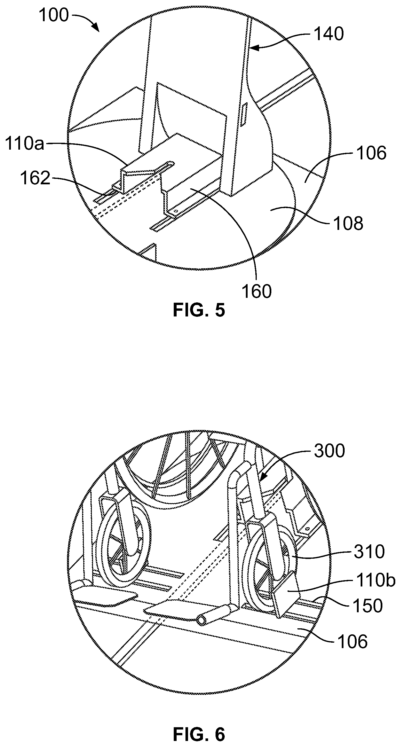 Patent US12090097 Figure 5 – Platform system for securing a wheelchair in position within an internal cabin of a vehicle