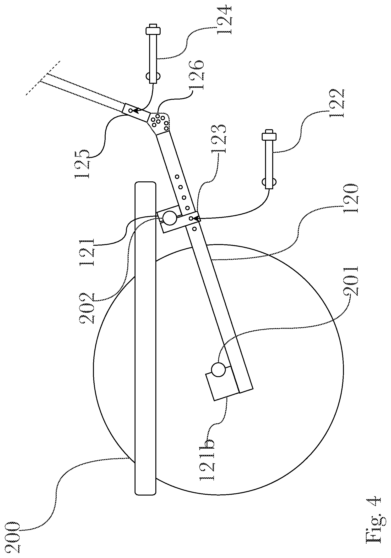 Patent US12090098 Figure 4 – Wheelchair towing coupler