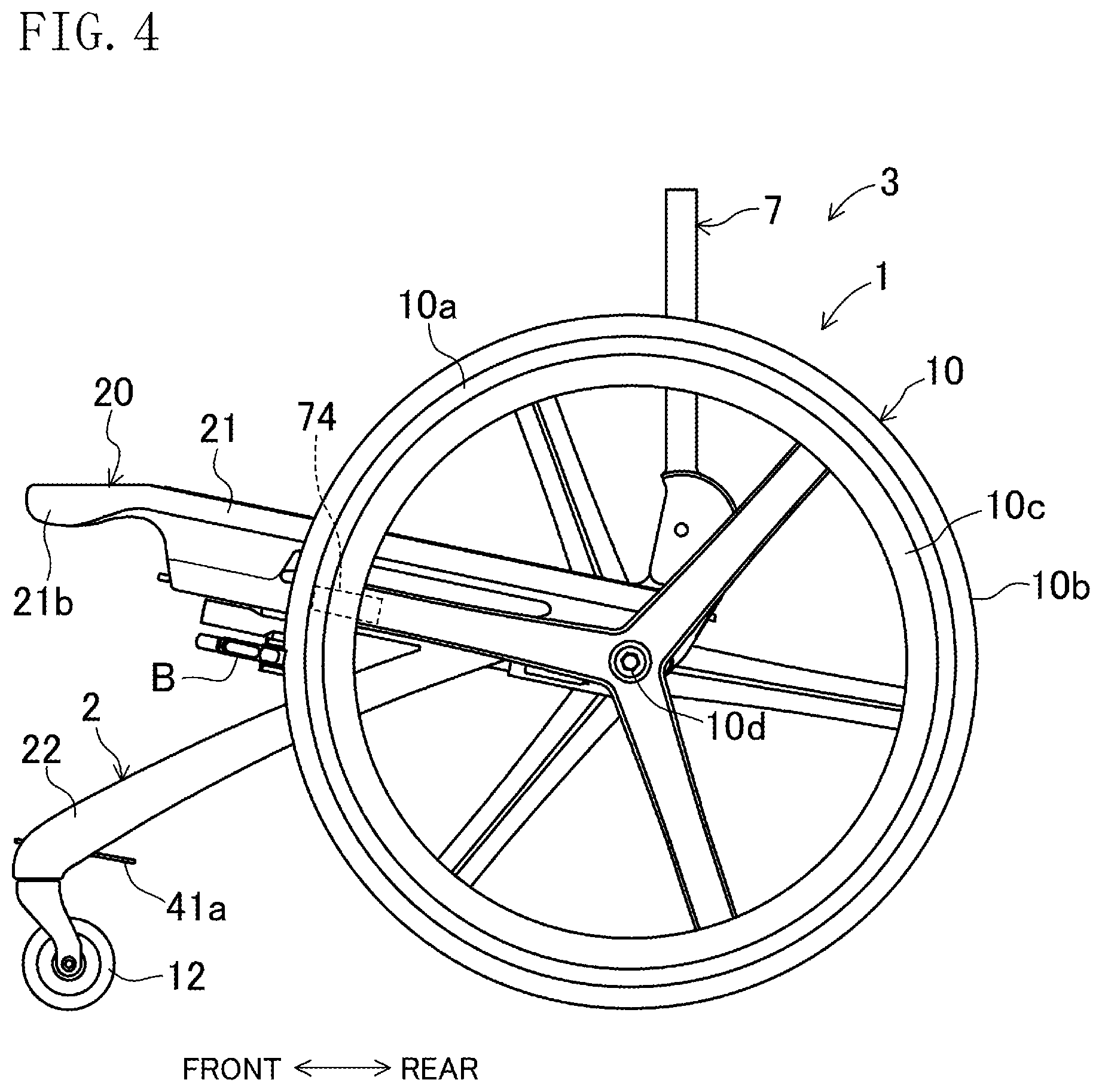 Patent US12090099 Figure 4 – Wheelchair