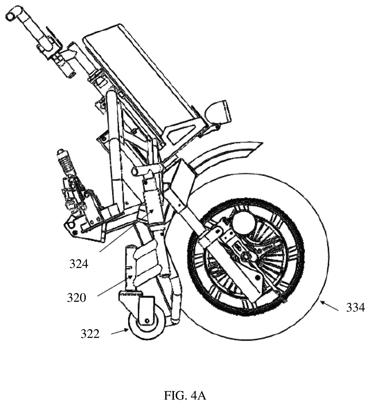 Patent US12090101 Figure 9 – Extended wheelchair and an attachment device for the wheelchair
