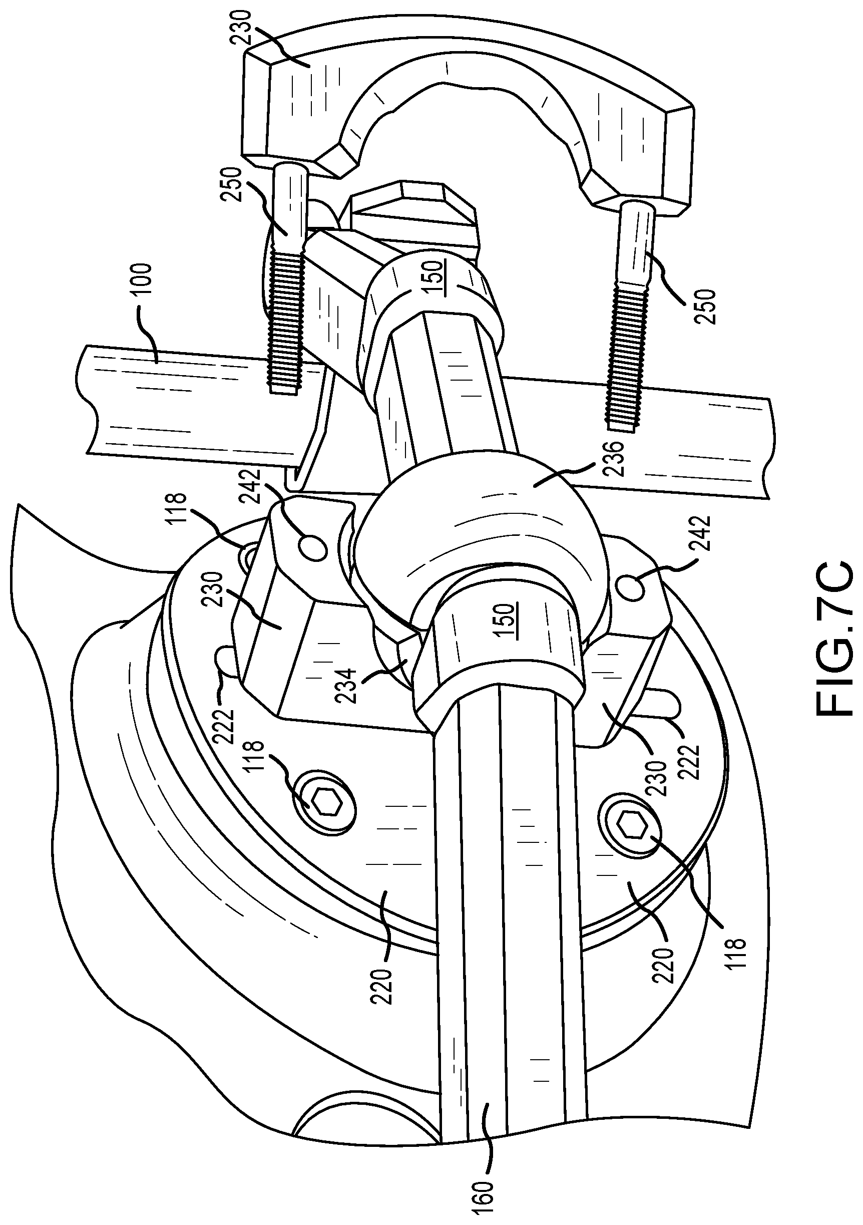 Patent US12090102 Figure 14 – Wheelchair back support adjustment system with central spherical joint