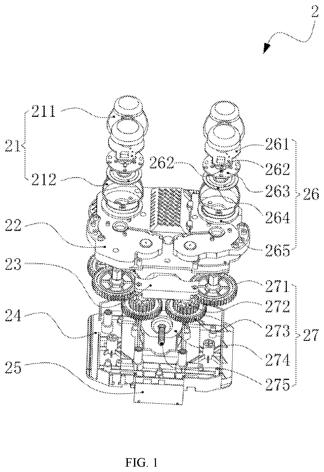Patent US12090108 Figure 1 – Massage roller and conductive structure thereof