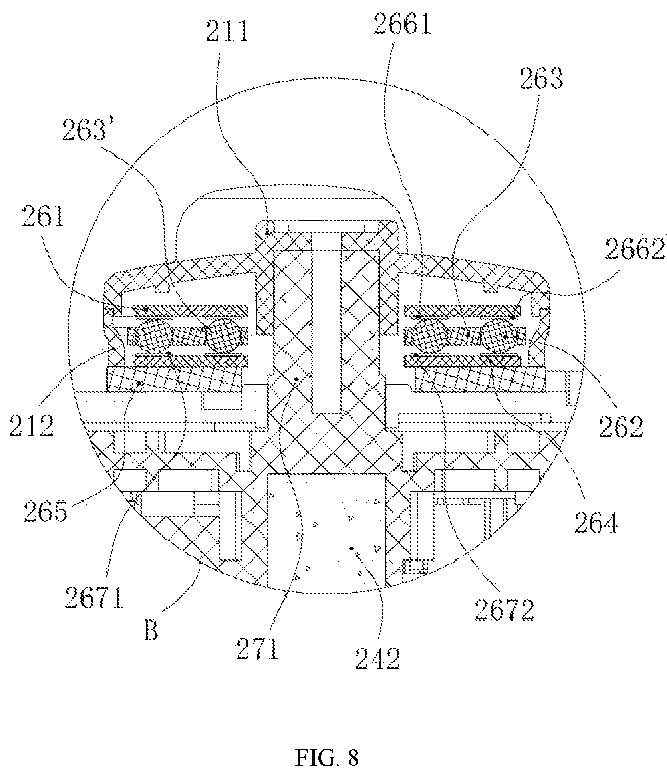 Patent US12090108 Figure 8 – Massage roller and conductive structure thereof