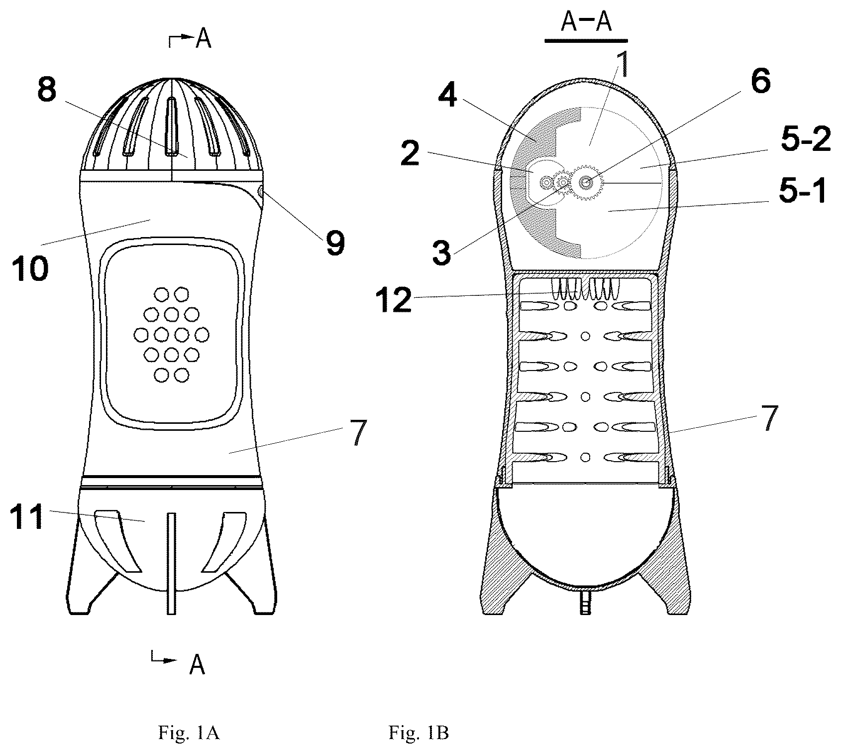 Patent US12090109 — Vibration apparatus and massage device comprising vibration apparatus — Figure 1