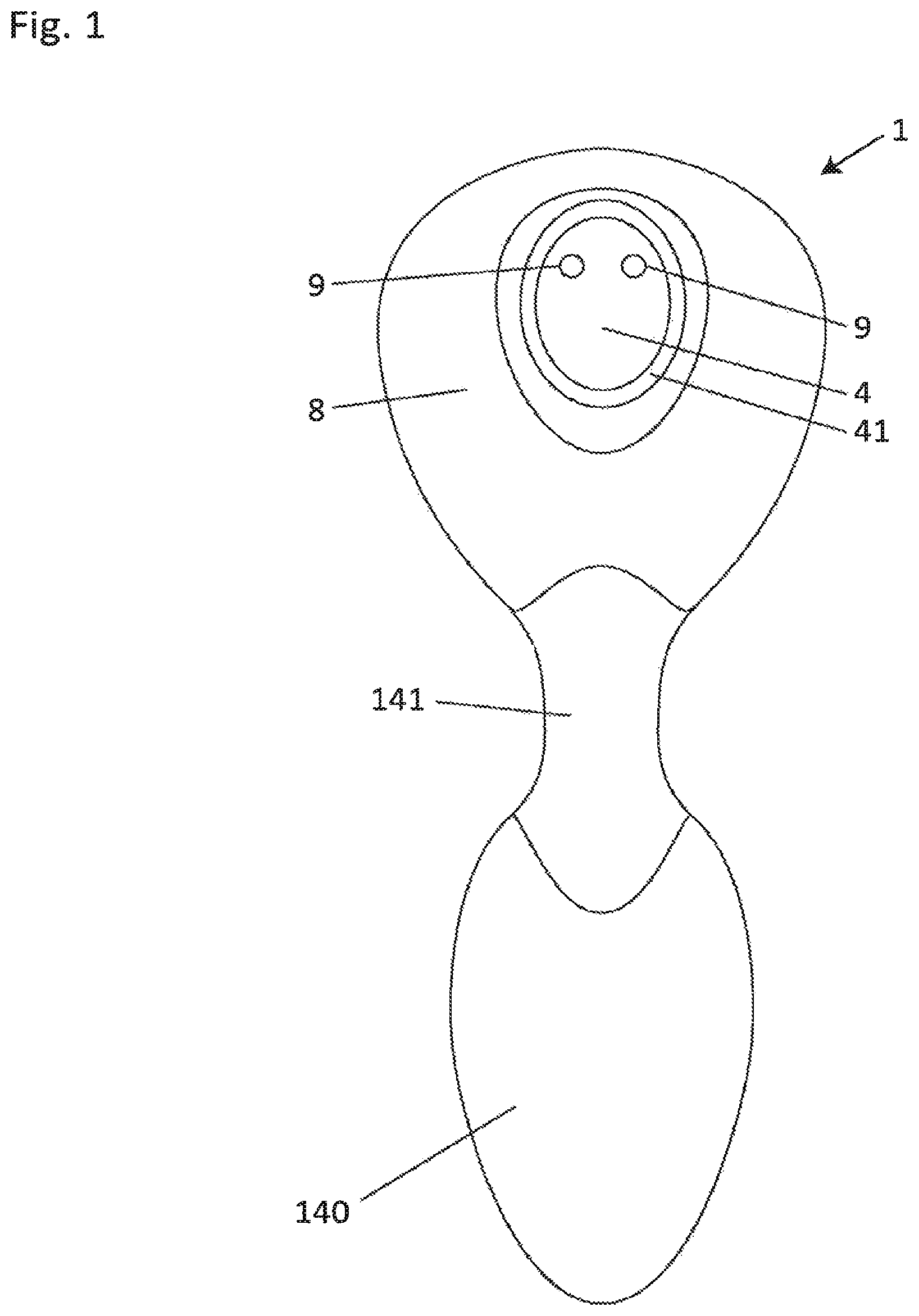 Patent US12090110 Figure 1 – Stimulation device having an appendage