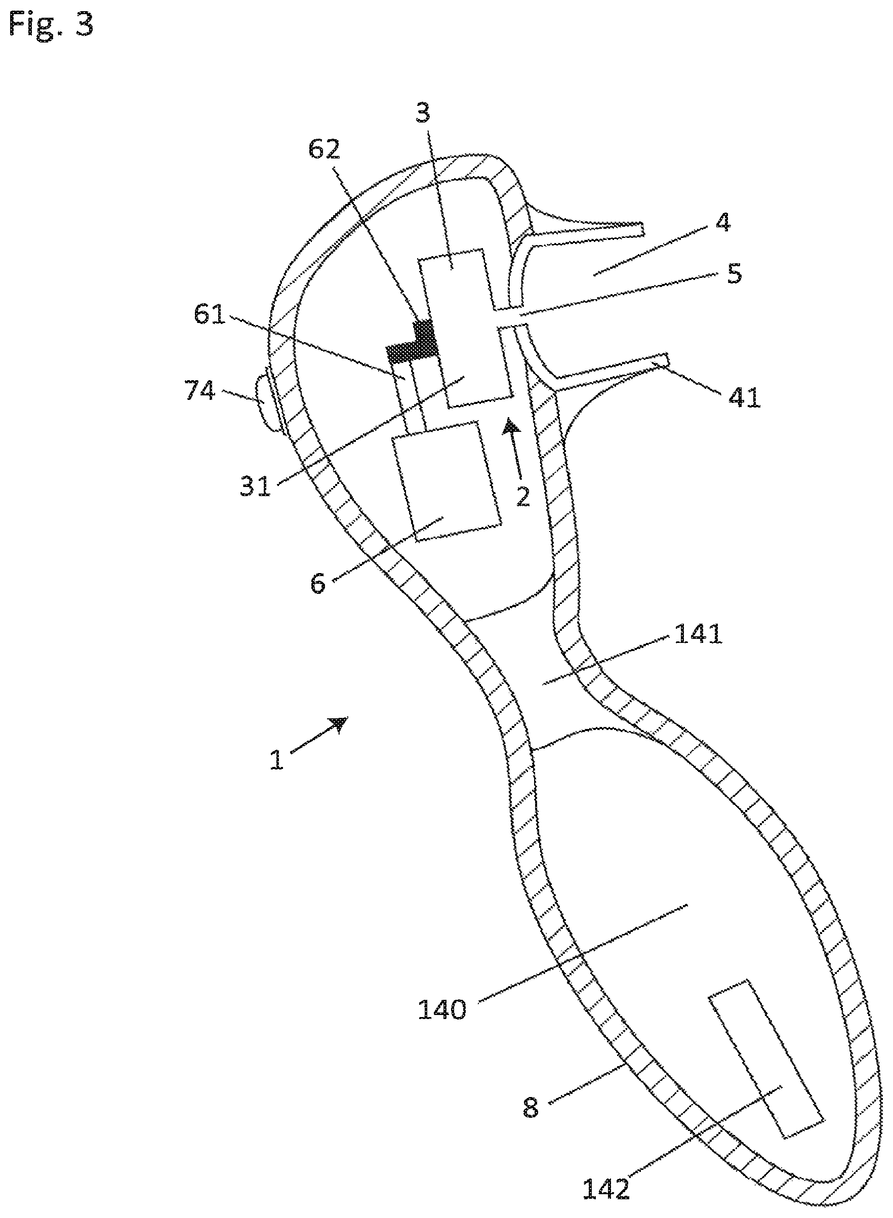 Patent US12090110 Figure 3 – Stimulation device having an appendage