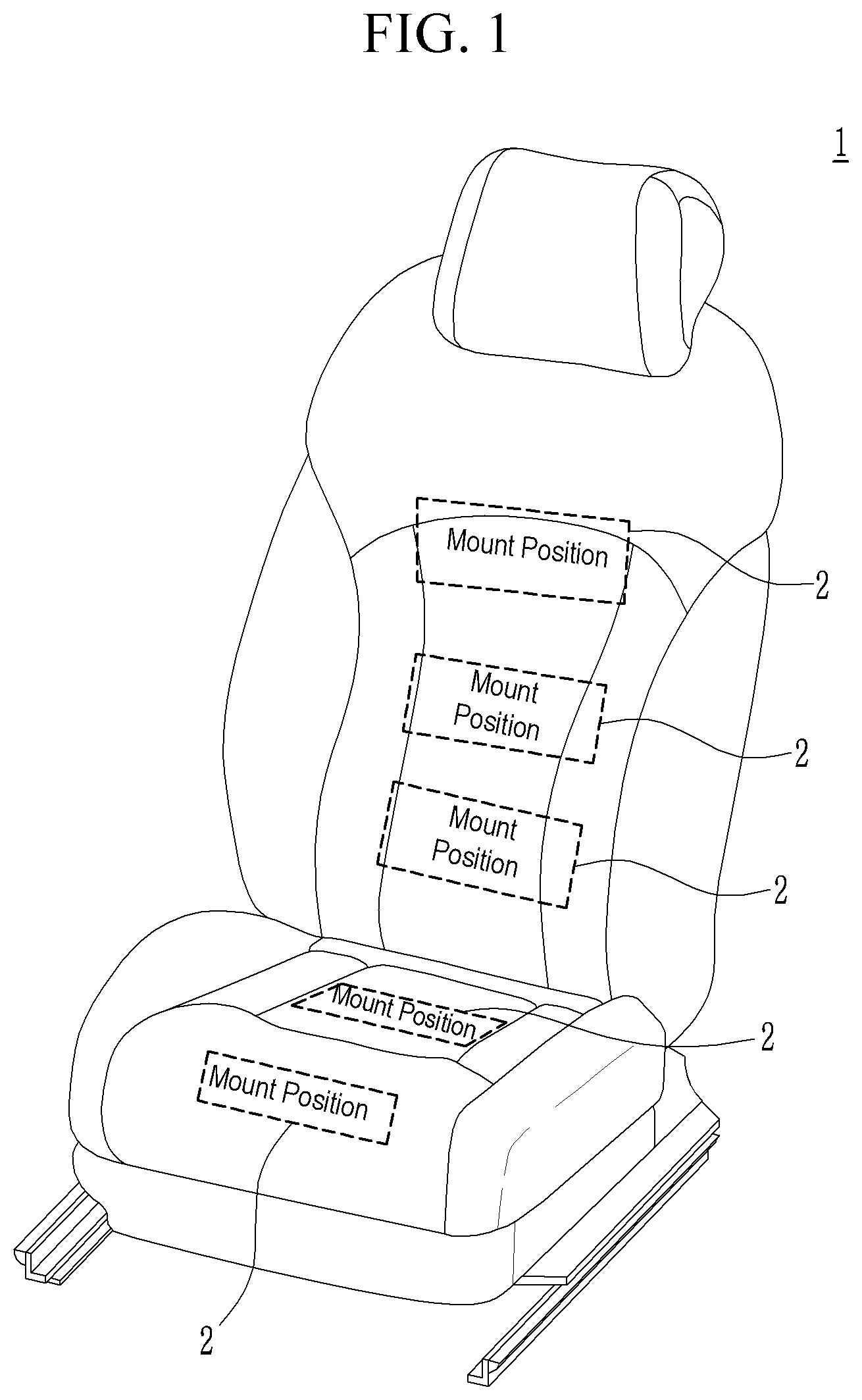Patent US12090113 Figure 1 – Massage system of vehicle and method of controlling the same