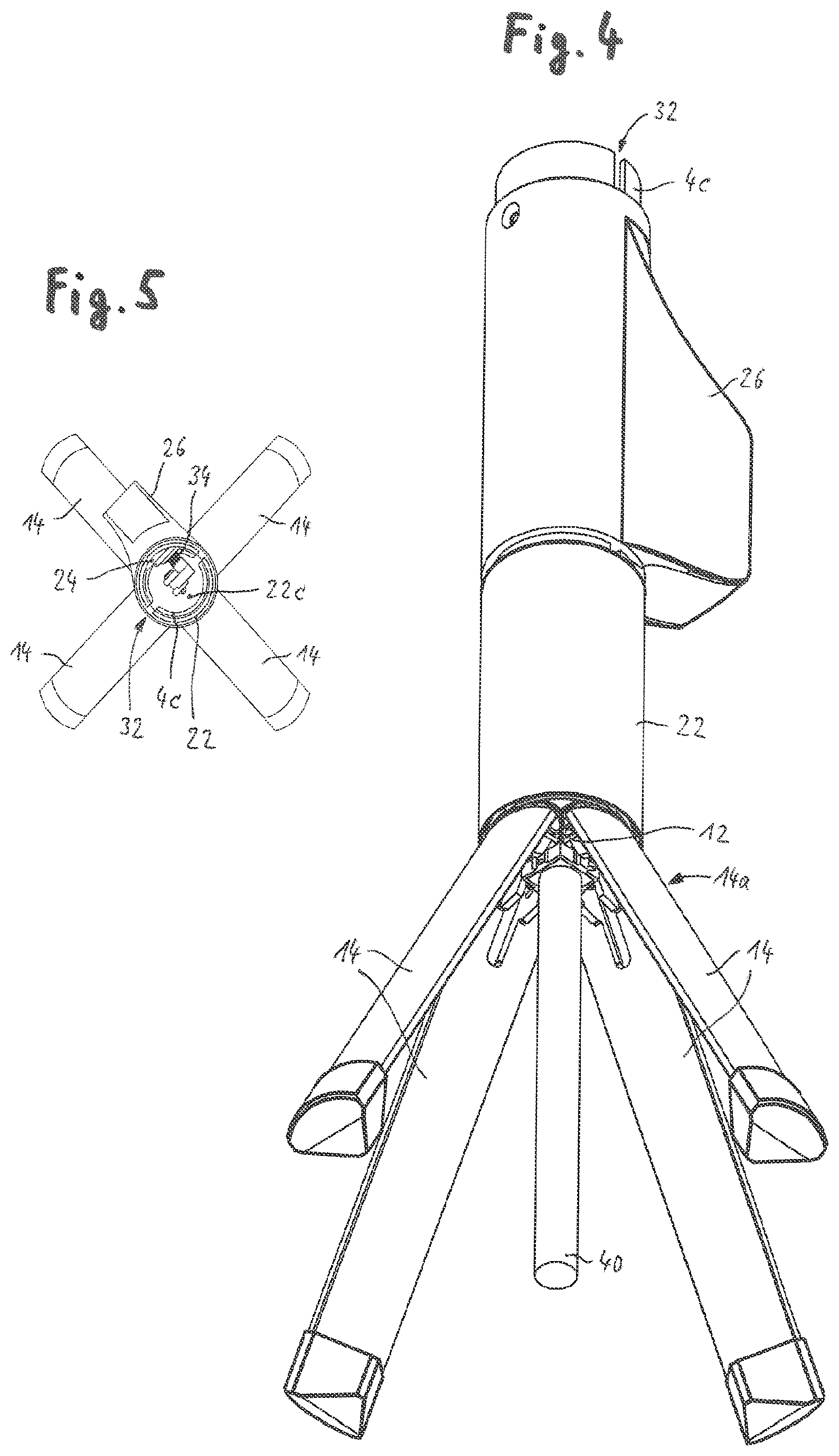 Patent US12090114 Figure 3 – Walking aid with fold-out support legs for sitting down