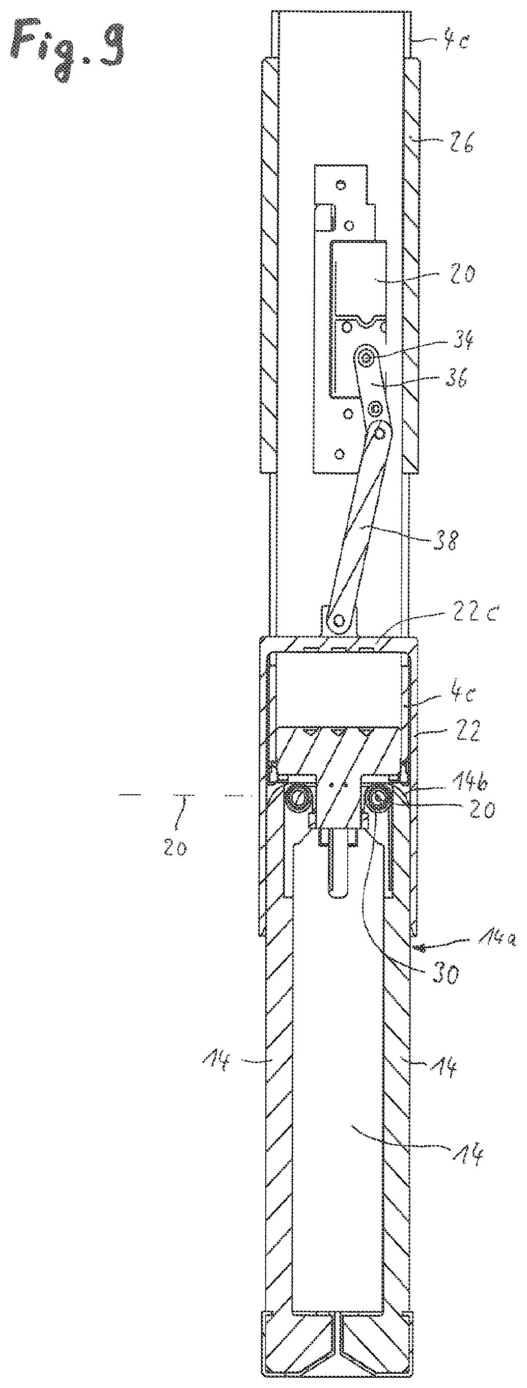 Patent US12090114 Figure 6 – Walking aid with fold-out support legs for sitting down